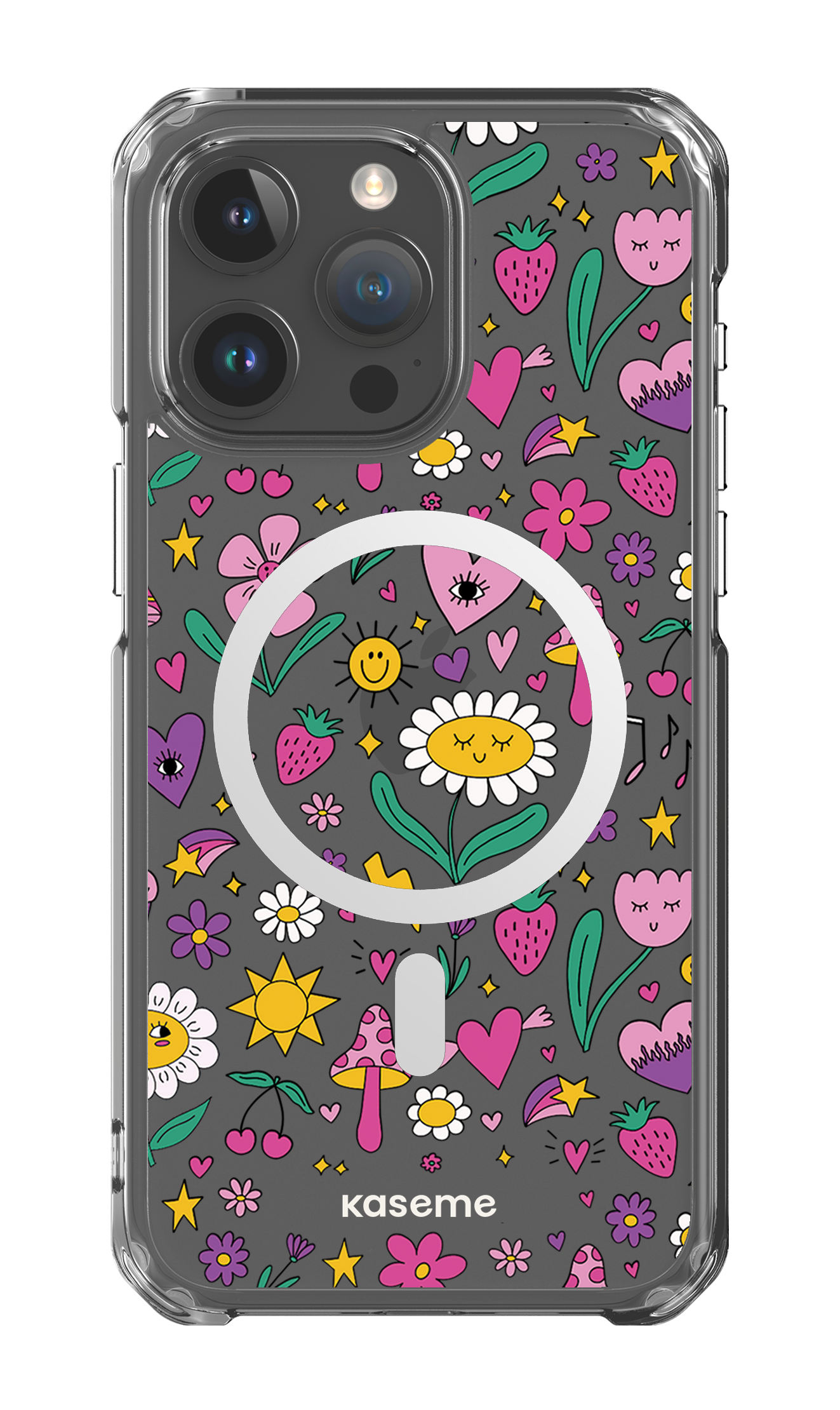 iPhone 15 Pro Max Clear Case - Magsafe Hypnotize Clear Case -