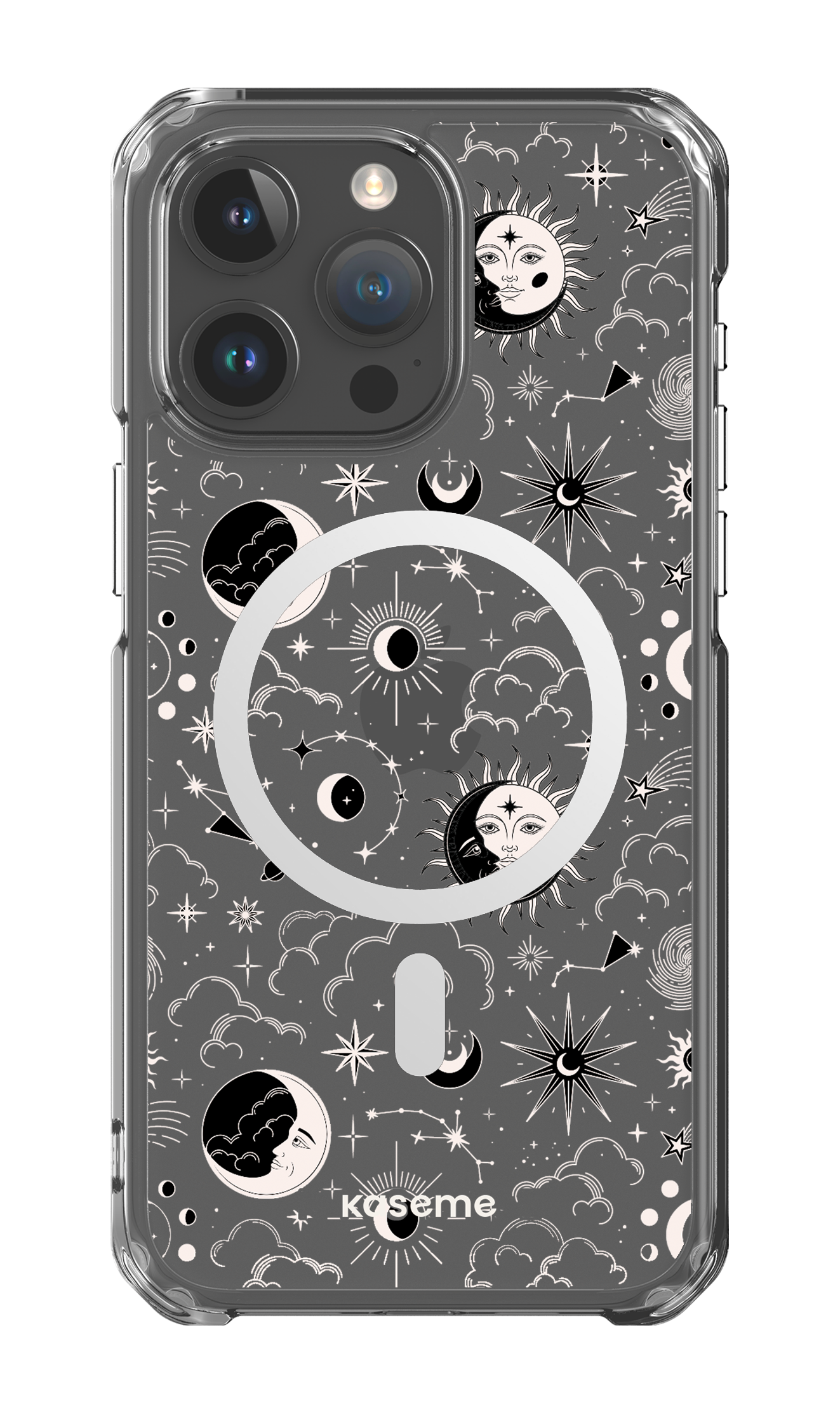 iPhone 15 Pro Max Clear Case - Magsafe Milky Way White Clear Case -