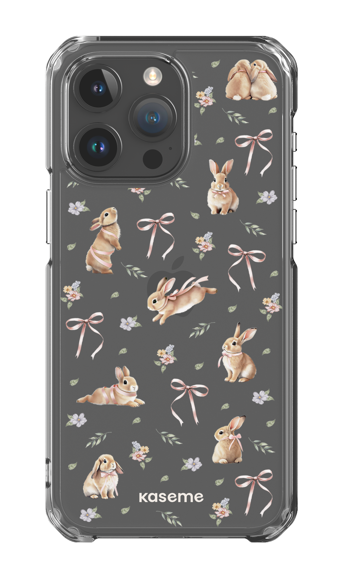 iPhone 15 Pro Max Clear Case Bunny Bloom Clear Case -