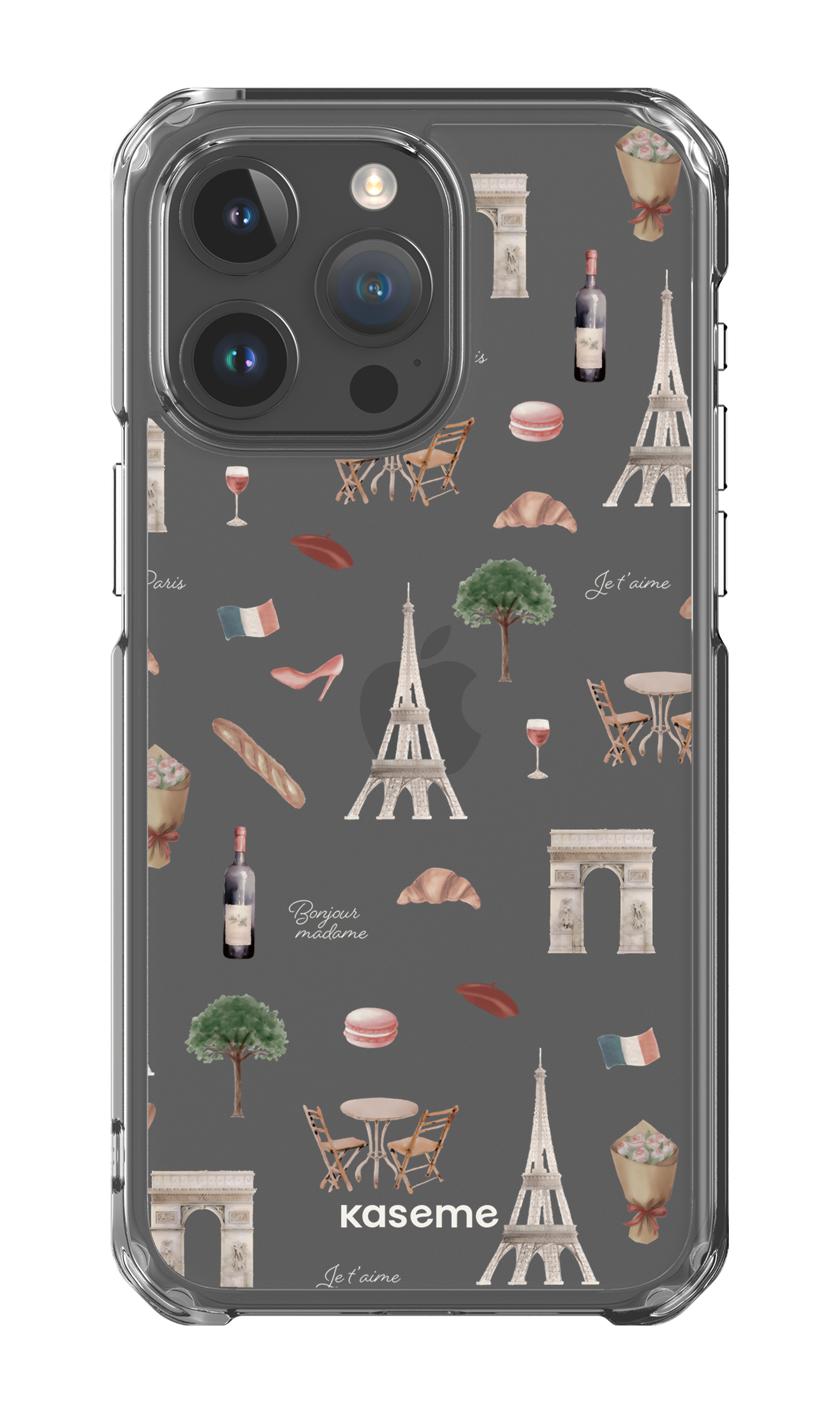 iPhone 15 Pro Max Clear Case Je t'aime Paris Clear Case -