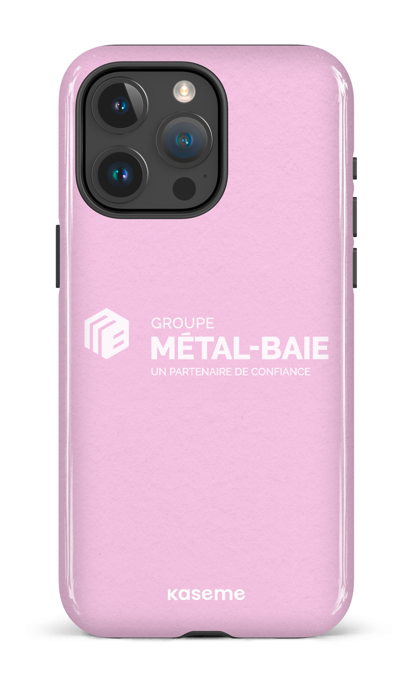 iPhone 15 Pro Max Tough Métal-Baie Rose -