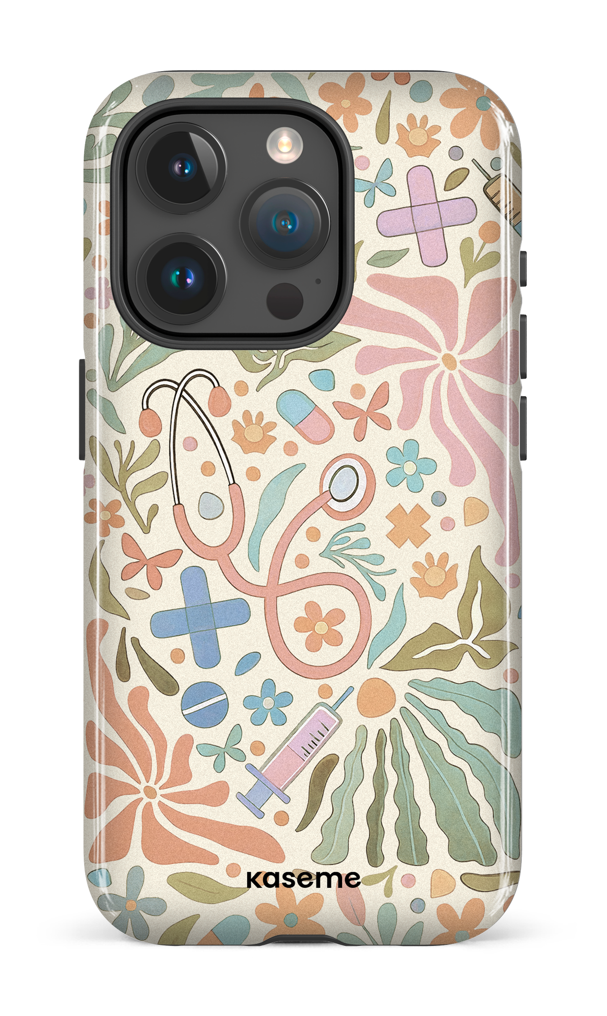 iPhone 15 Pro Tough VitaBloom Beige -