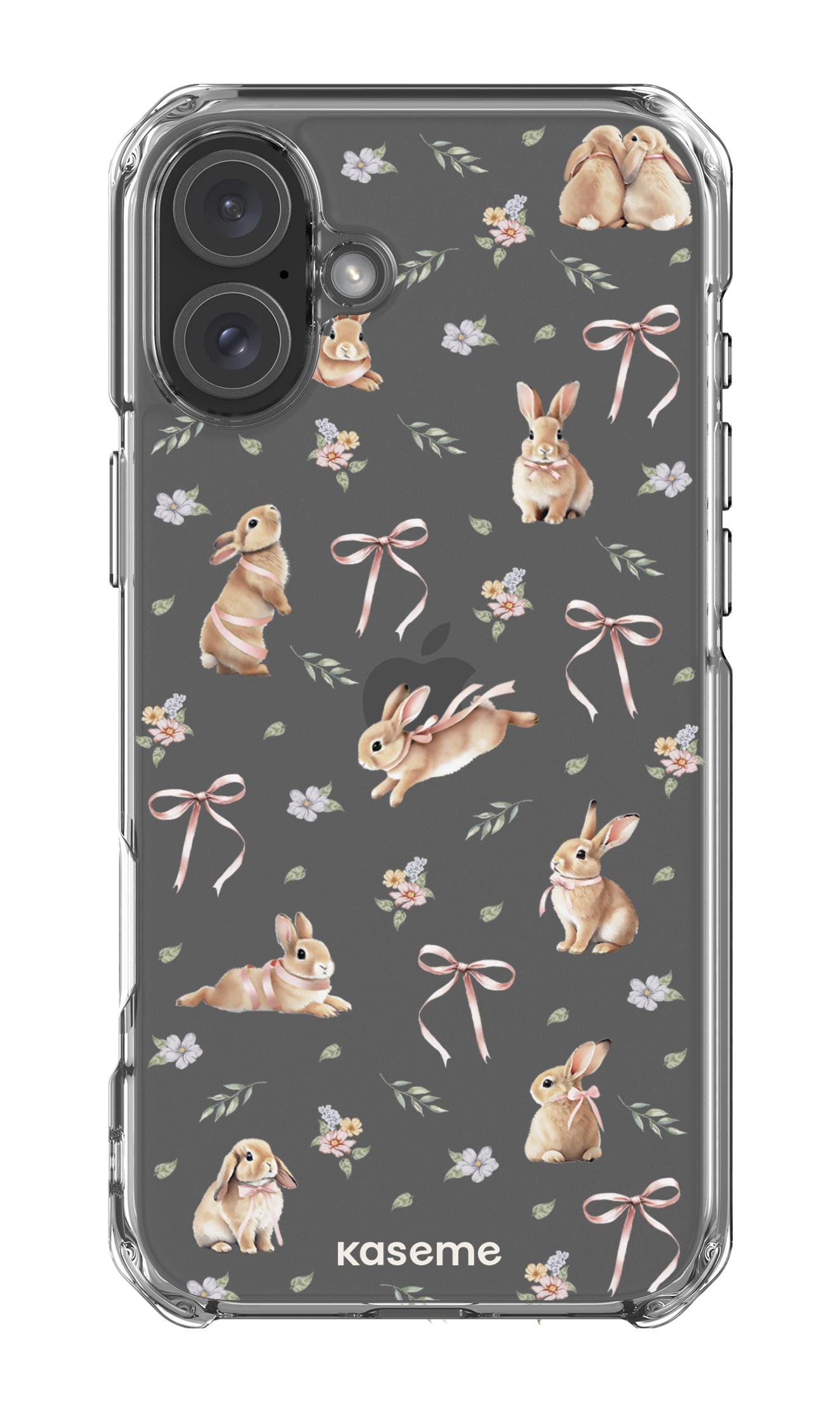 iPhone 16 Plus Clear Case Bunny Bloom Clear Case -