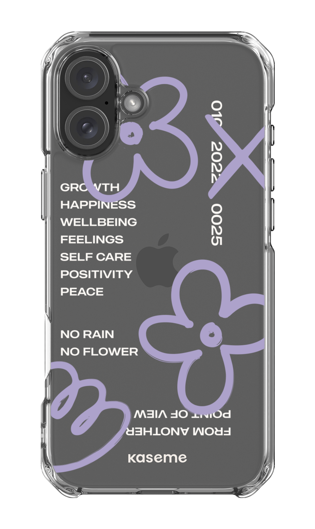 iPhone 16 Plus Clear Case Feelings purple clear case -