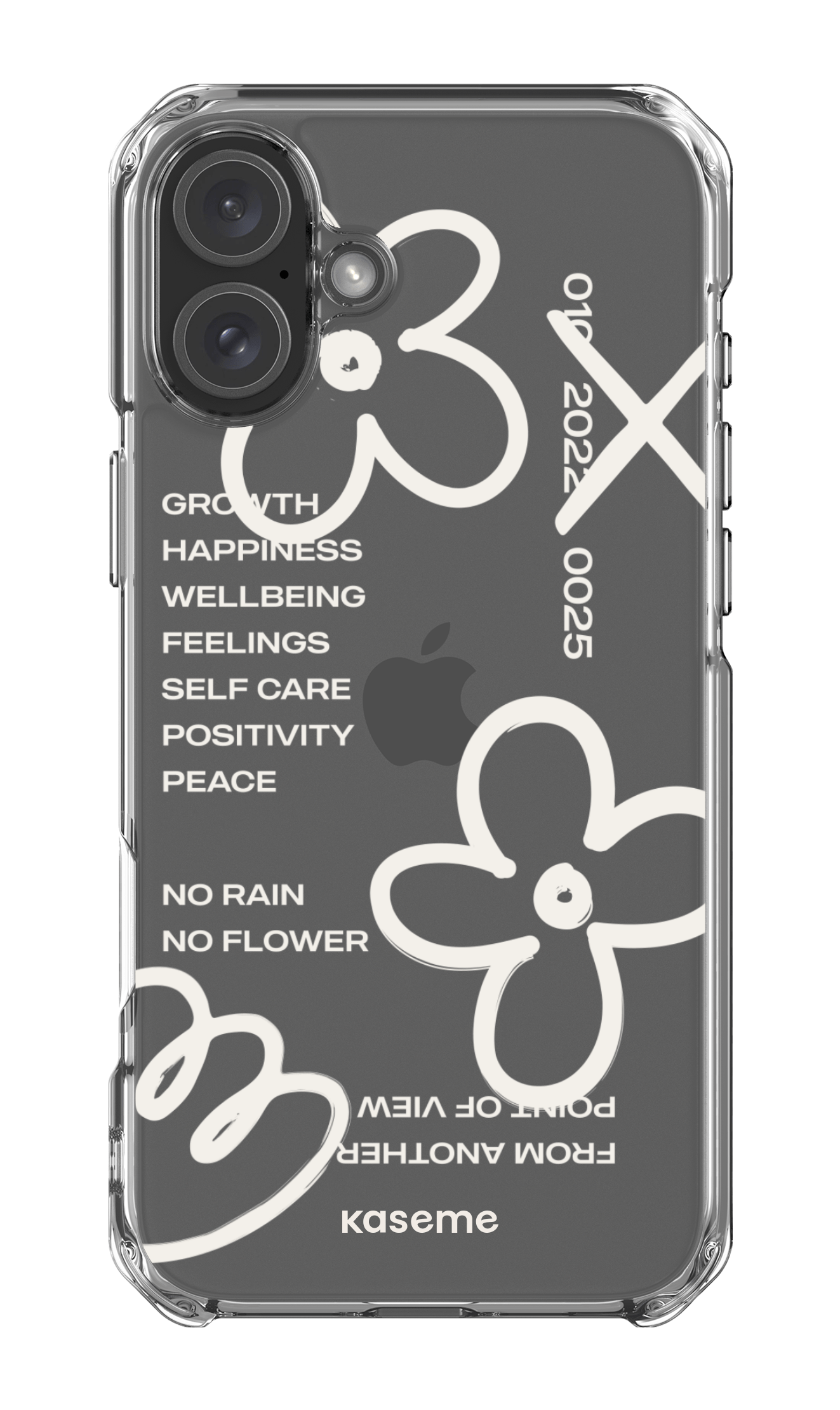 iPhone 16 Plus Clear Case Feelings white clear case -