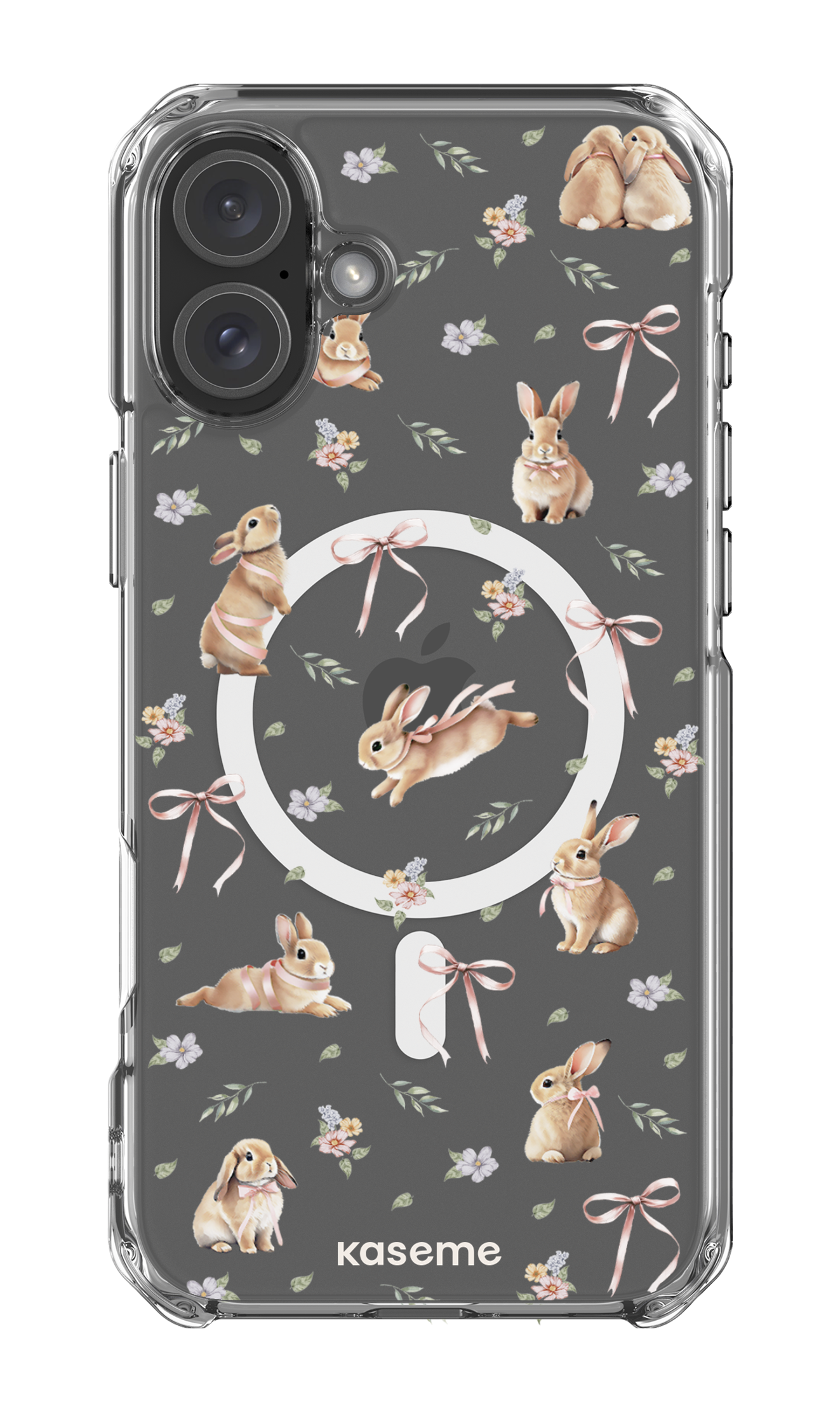 iPhone 16 Plus Clear Case Magsafe Bunny Bloom Clear Case -