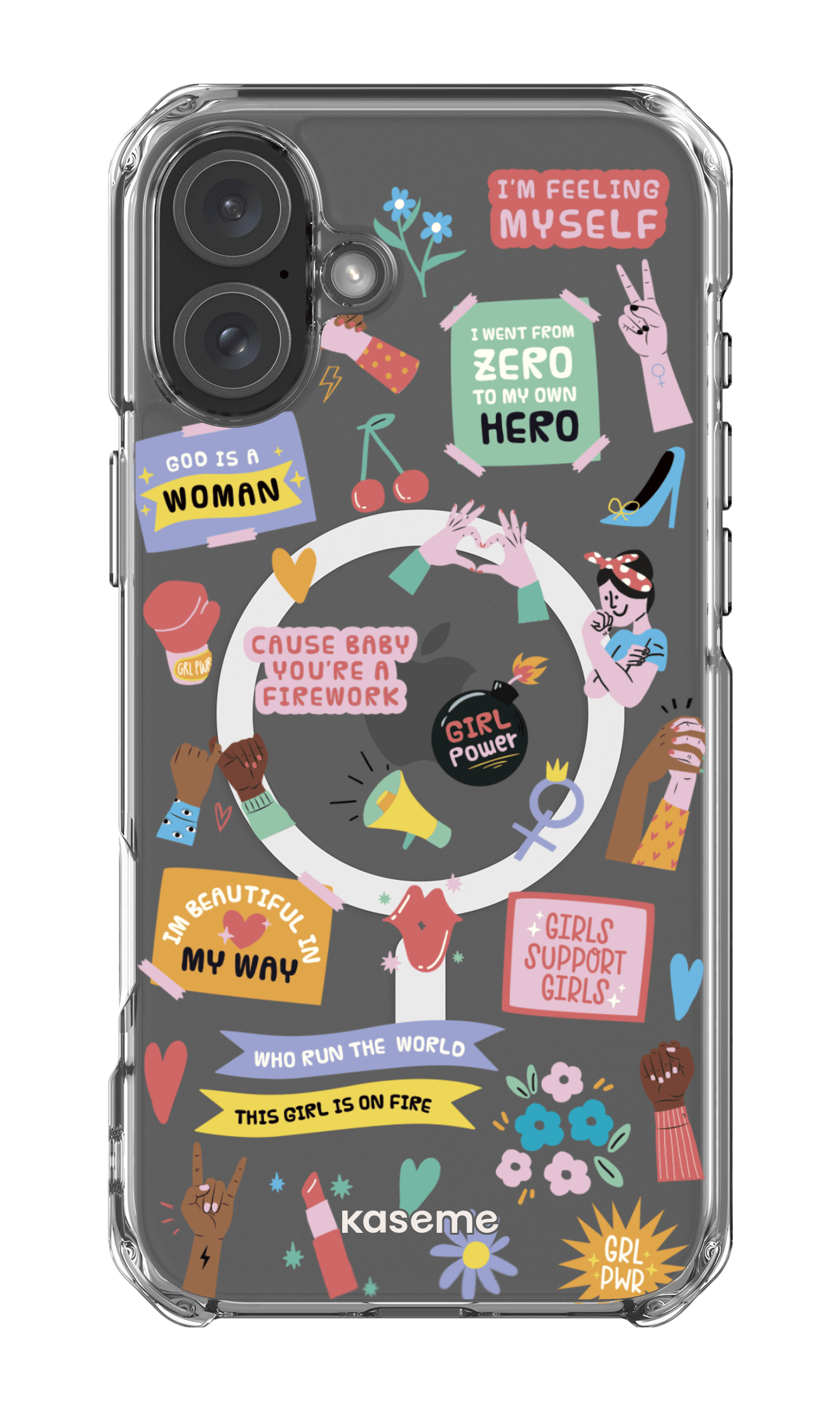 iPhone 16 Plus Clear Case Magsafe Girl Boss Clear Case -