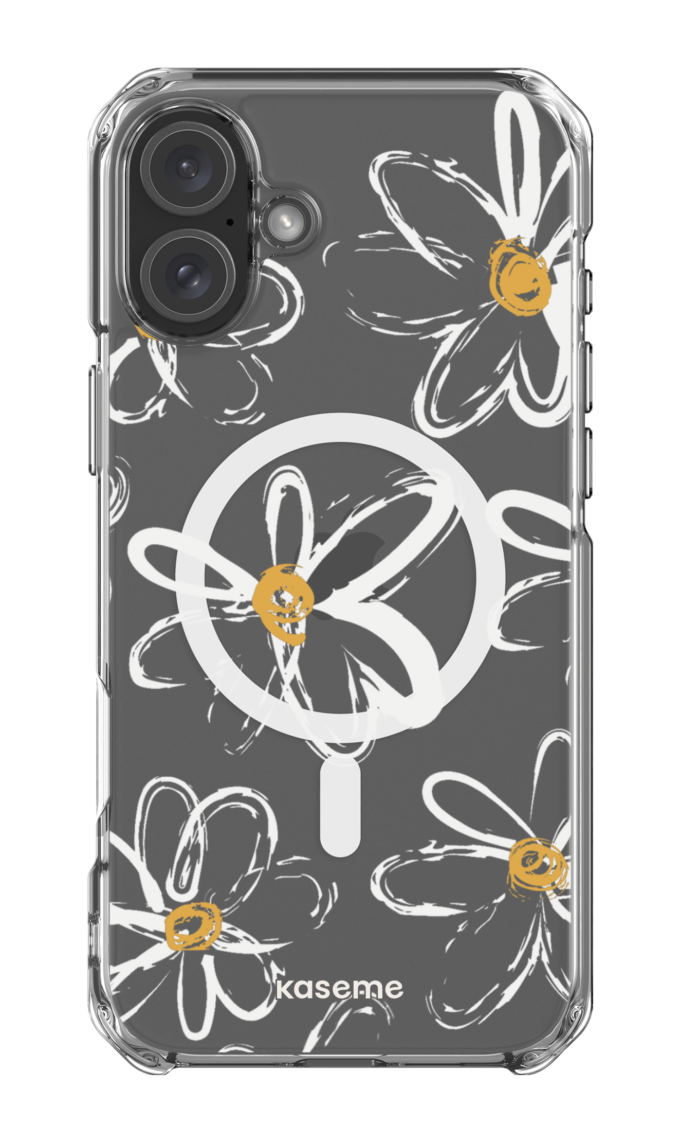 iPhone 16 Plus Clear Case Magsafe Give me flowers Clear Case -