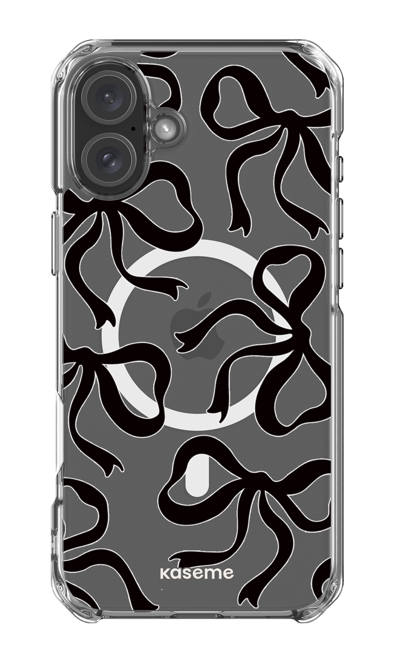iPhone 16 Plus Clear Case Magsafe Lace Black Clear Case -