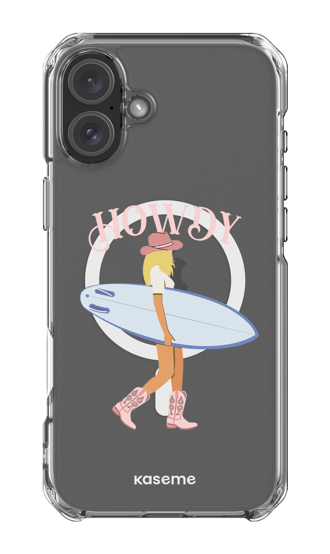 iPhone 16 Plus Clear Case Magsafe Westsea Pink Clear Case -