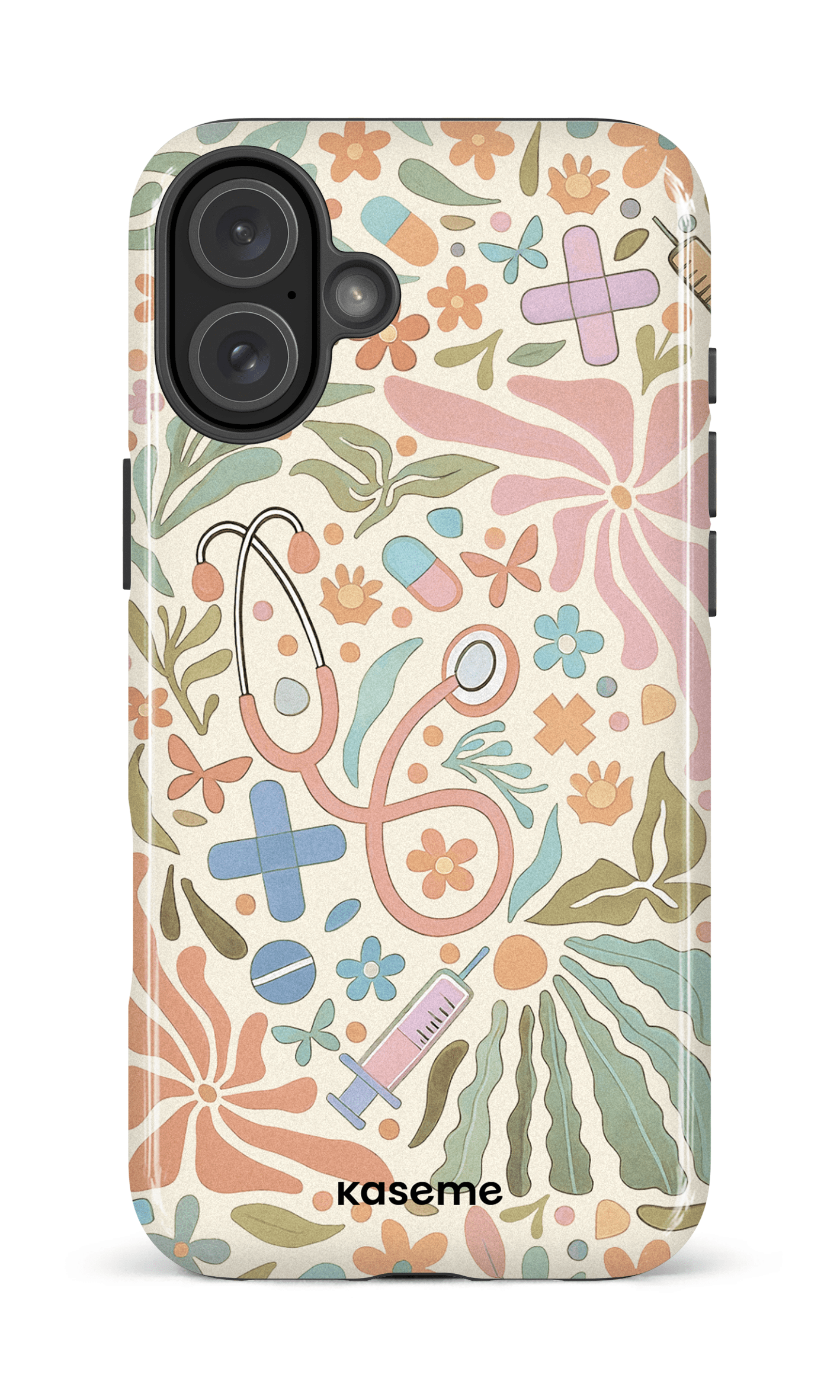 iPhone 16 Plus Impact Case VitaBloom Beige -