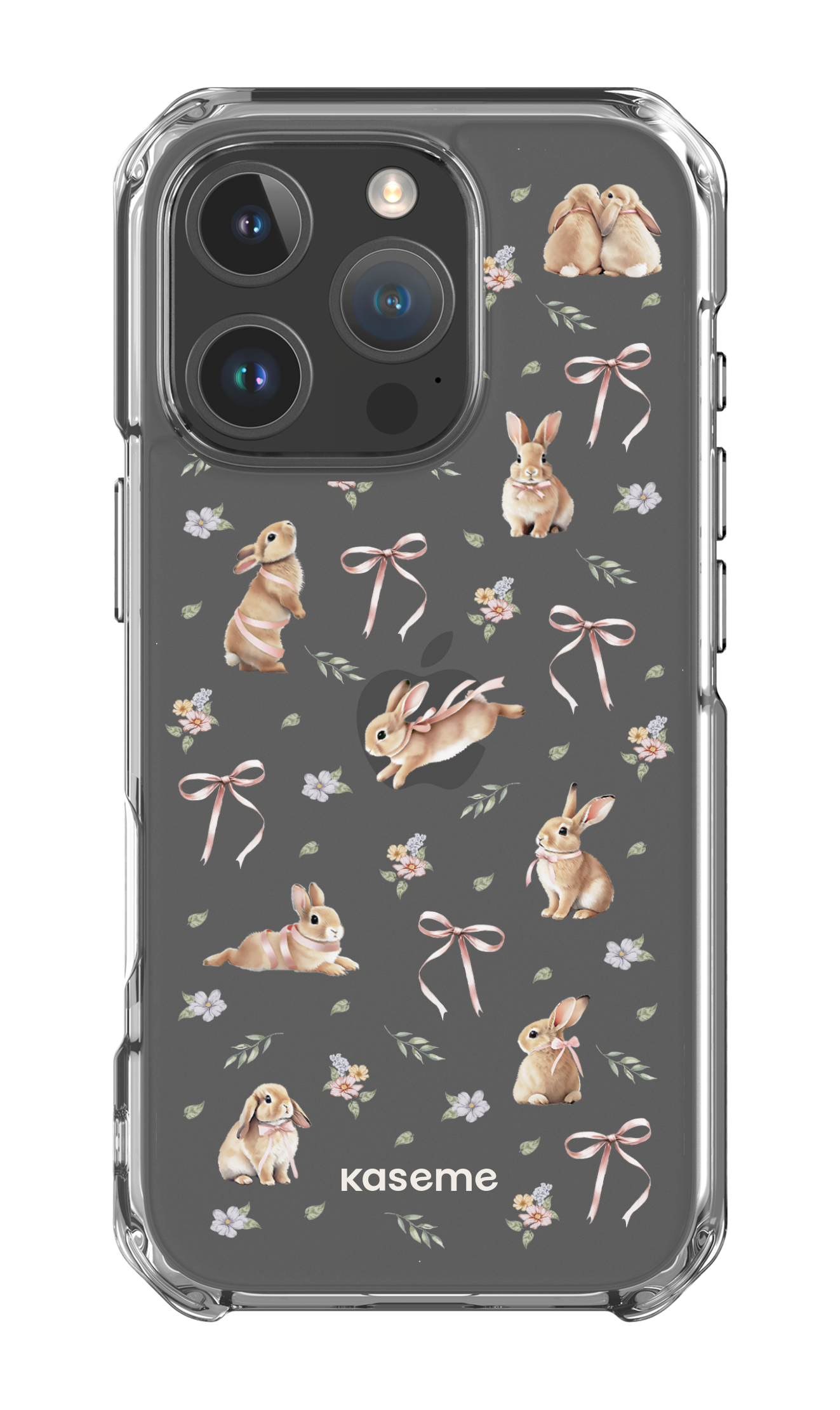 iPhone 16 Pro Clear Case Bunny Bloom Clear Case -