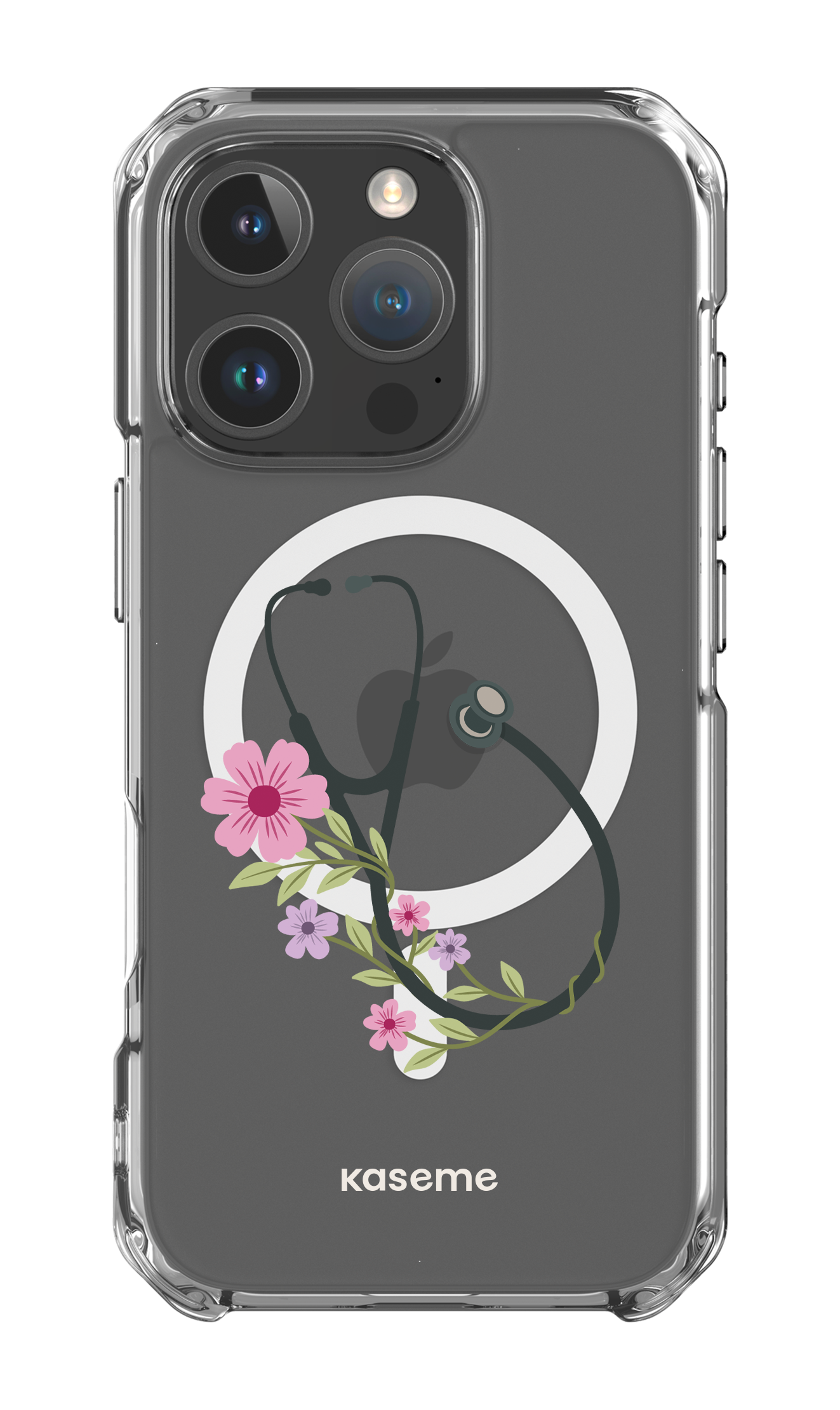 iPhone 16 Pro Clear Case Magsafe Blossom Beat Clear Case -