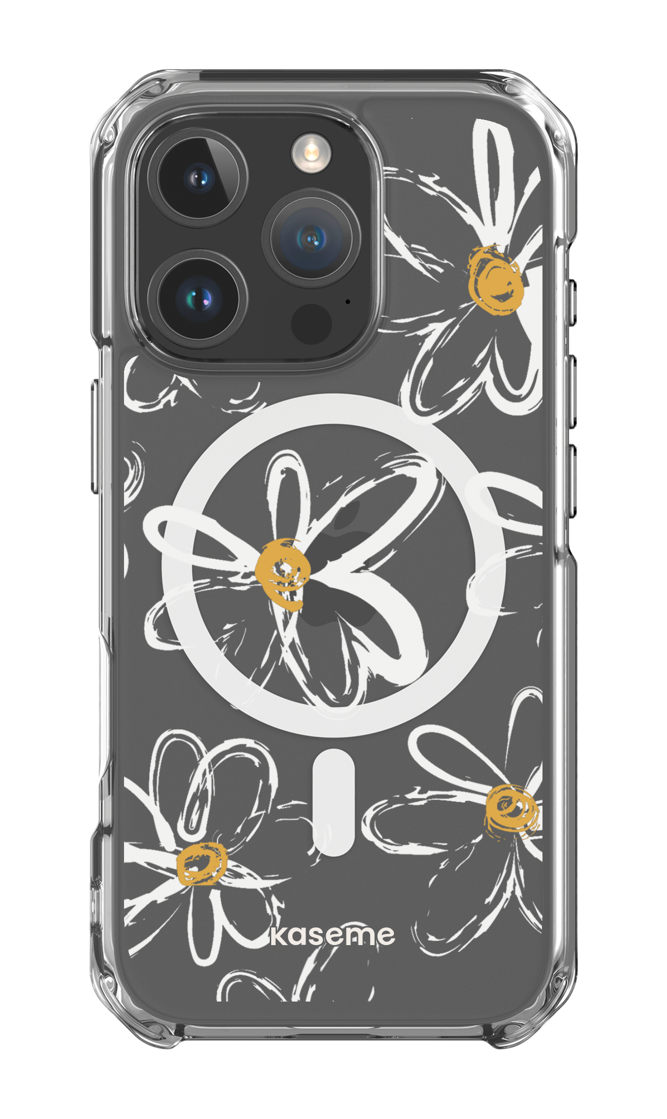 iPhone 16 Pro Clear Case Magsafe Give me flowers Clear Case -