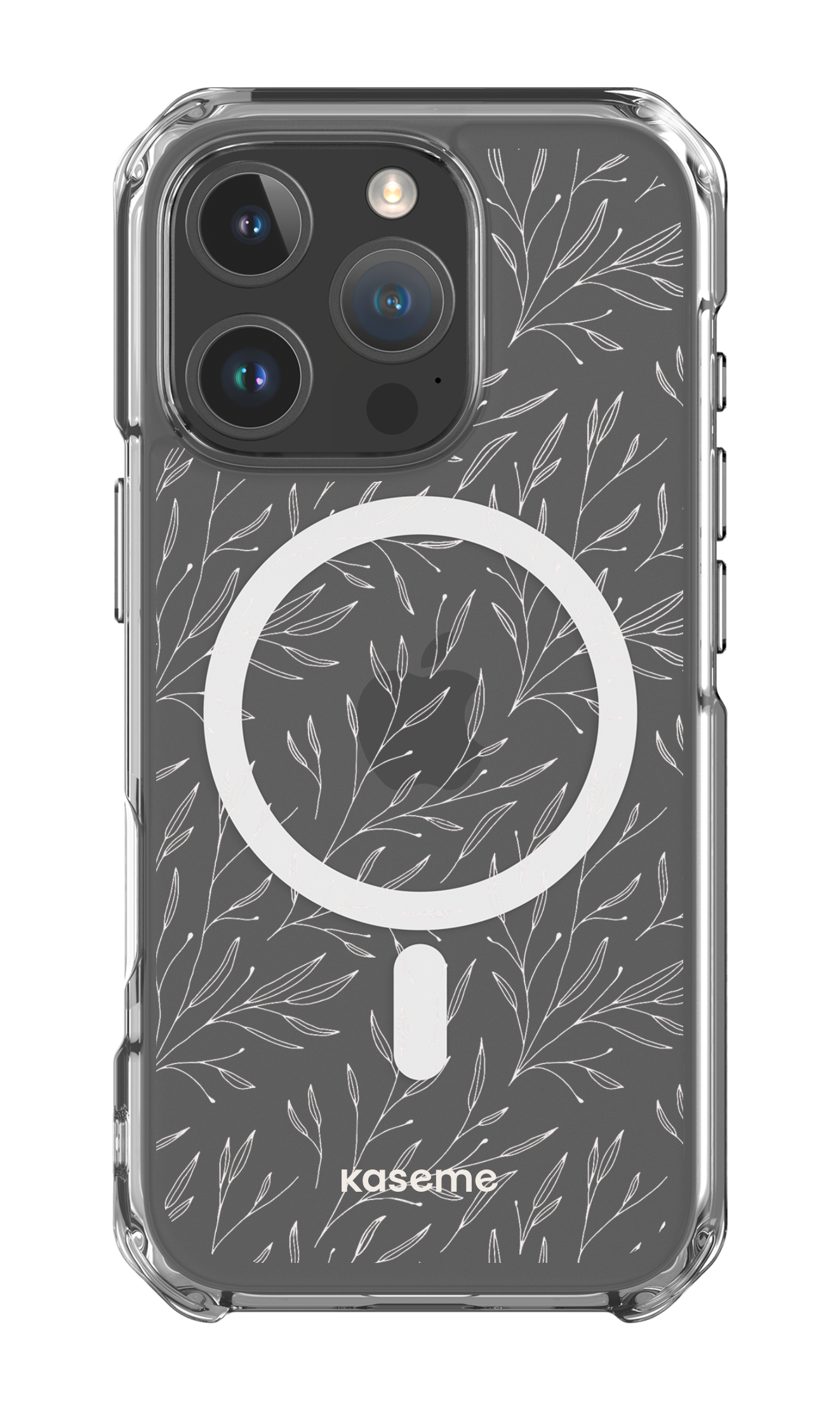 iPhone 16 Pro Clear Case Magsafe Hibiscus Clear Case -