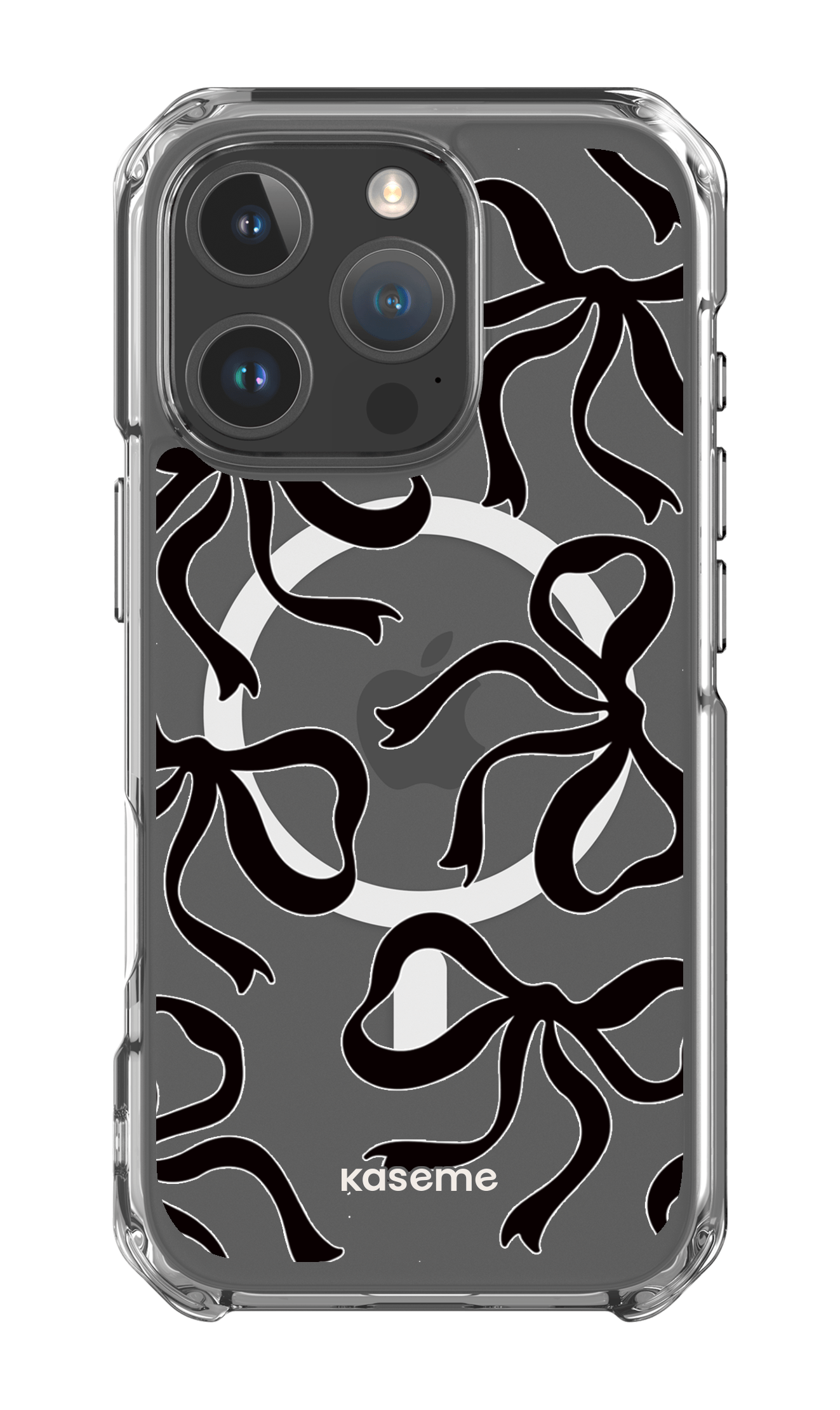 iPhone 16 Pro Clear Case Magsafe Lace Black Clear Case -