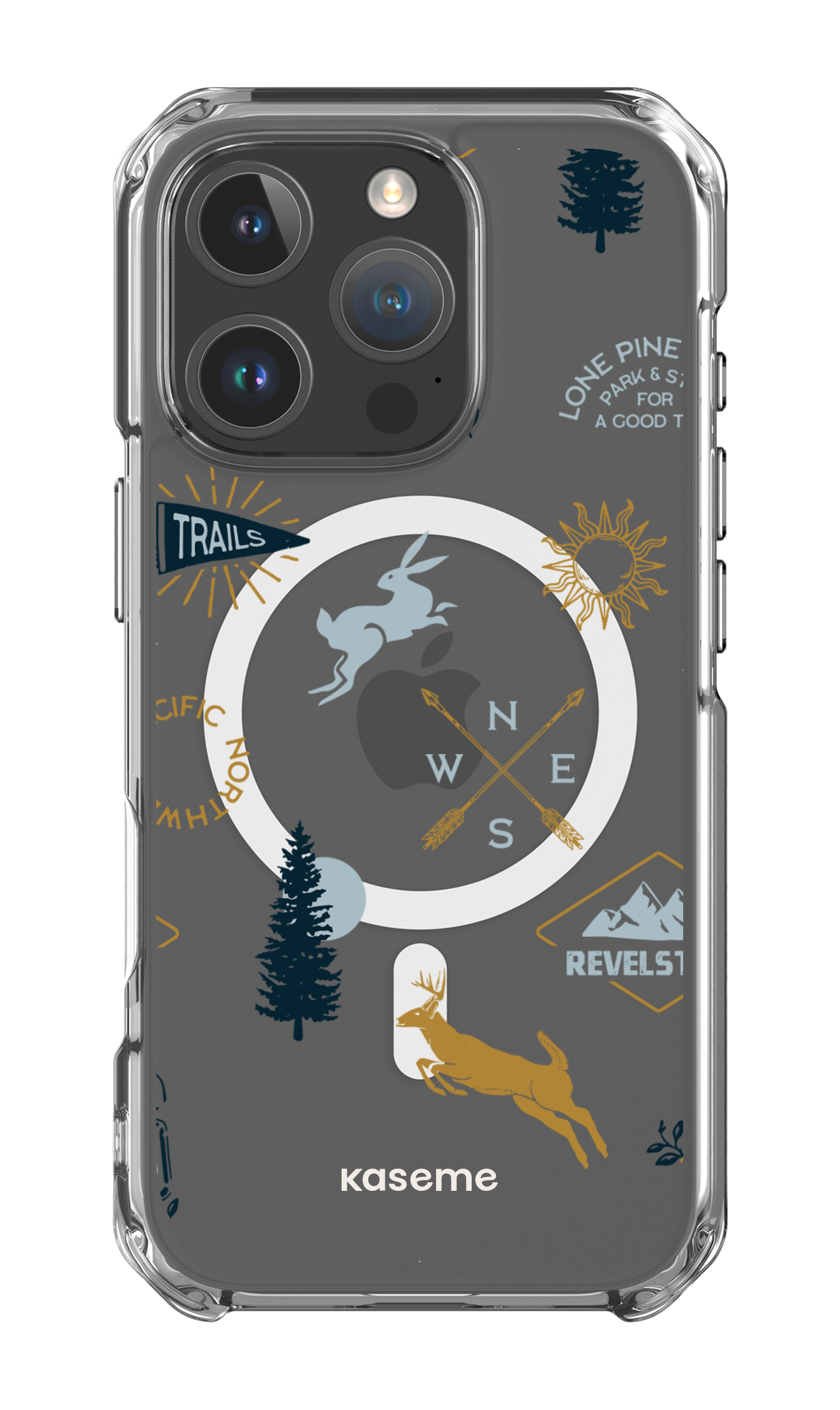 iPhone 16 Pro Clear Case Magsafe Revelstoke white clear case -