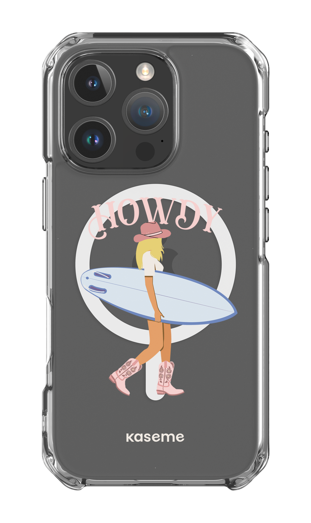 iPhone 16 Pro Clear Case Magsafe Westsea Pink Clear Case -