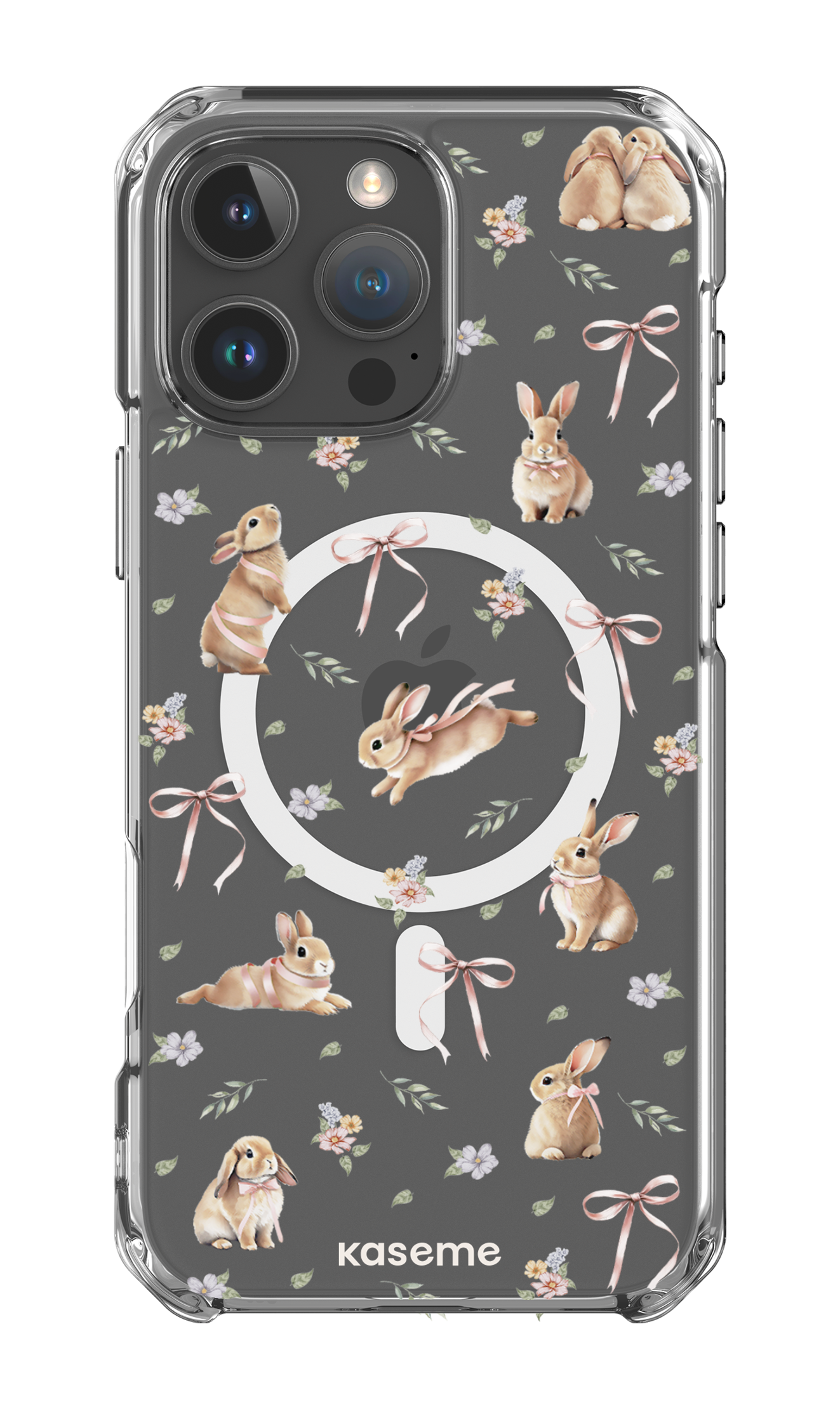 iPhone 16 Pro Max Clear Case Magsafe Bunny Bloom Clear Case -
