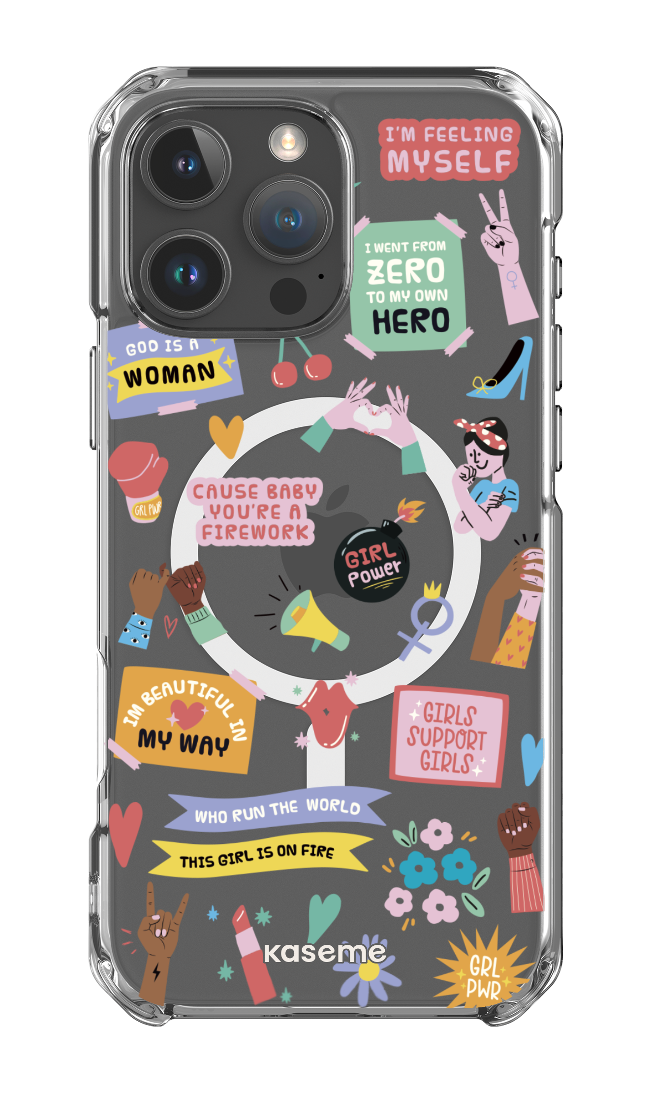 iPhone 16 Pro Max Clear Case Magsafe Girl Boss Clear Case -