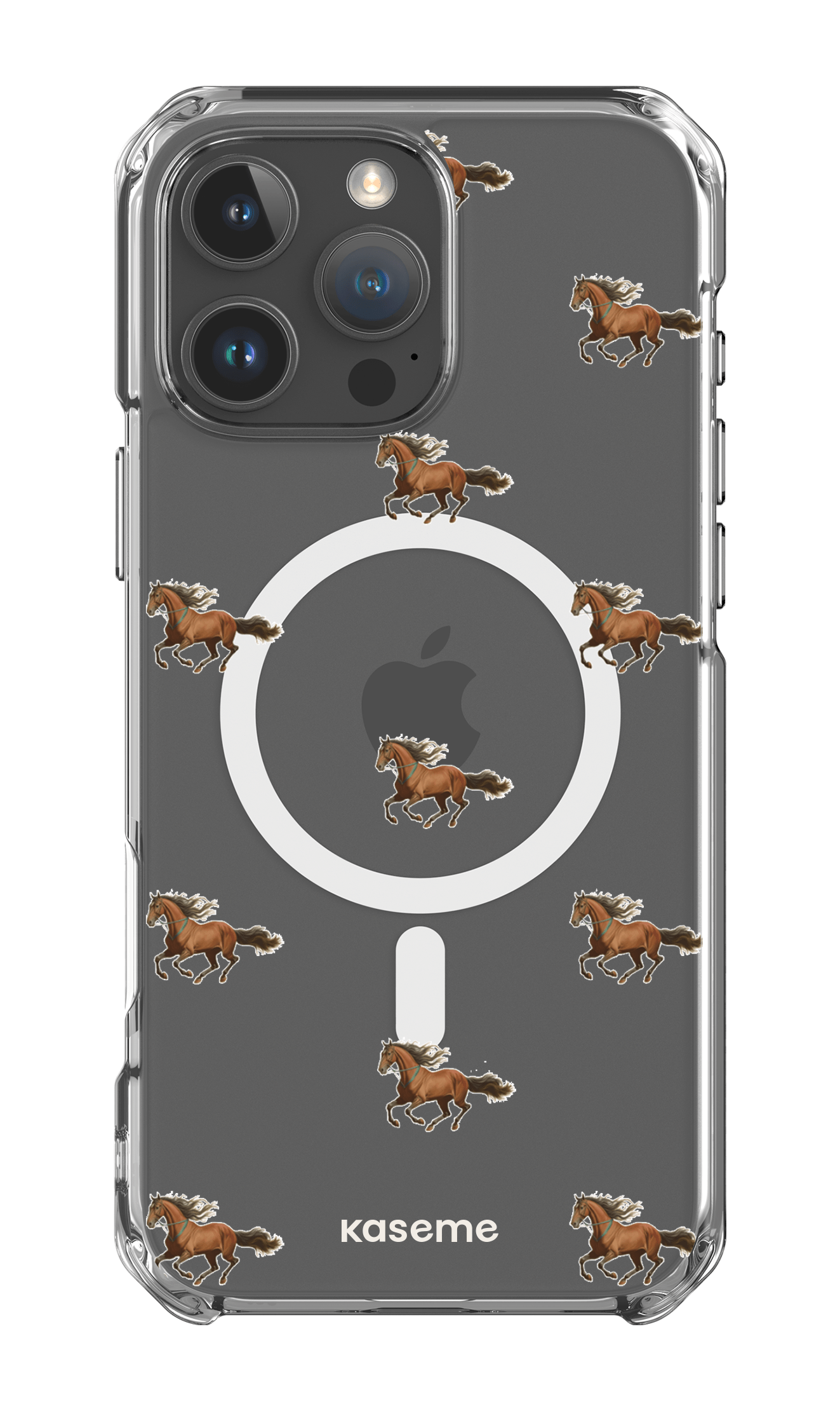 iPhone 16 Pro Max Clear Case Magsafe Saddle Clear Case -