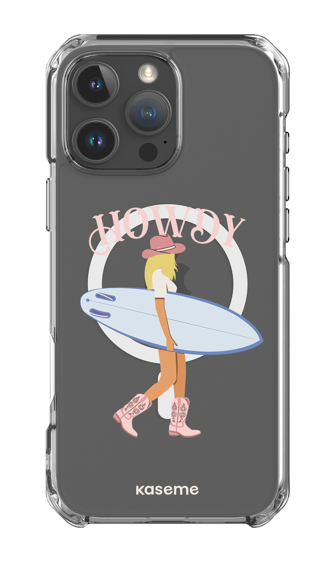 iPhone 16 Pro Max Clear Case Magsafe Westsea Pink Clear Case -