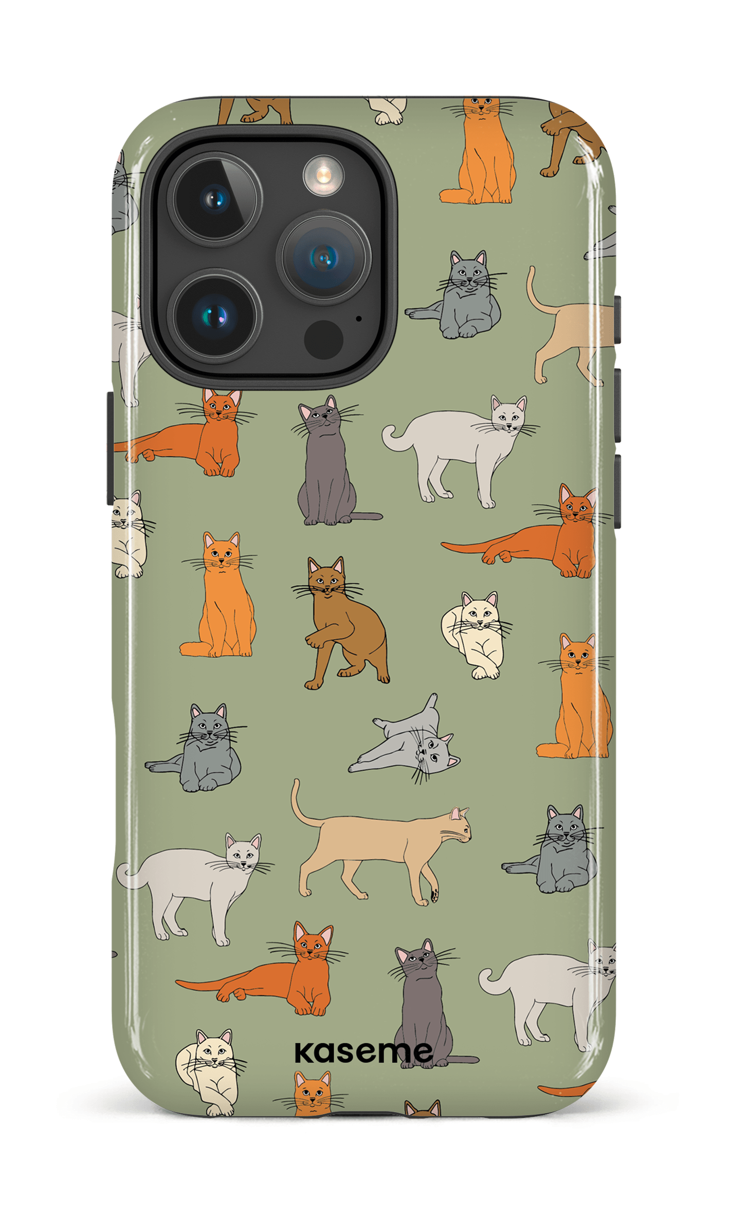 iPhone 16 Pro Max Impact Case Kitty green -