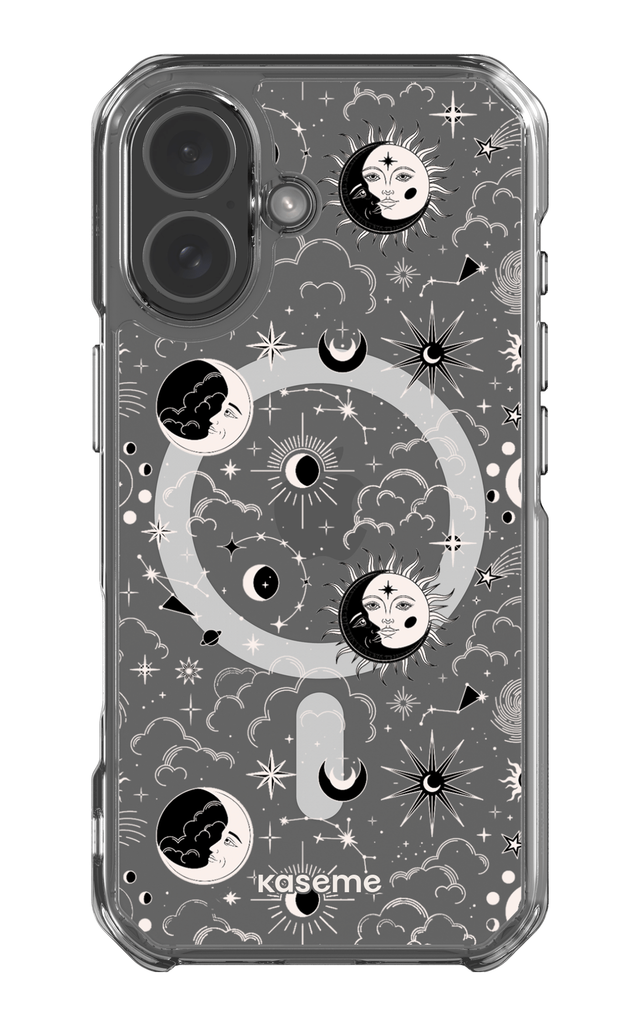 iPhone 17 Clear Case Magsafe Milky Way Black Clear Case -