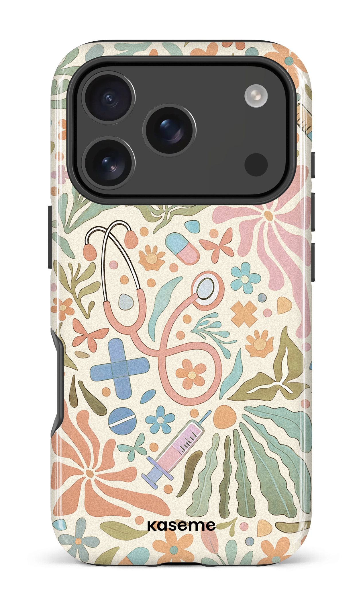 iPhone 17 Pro Impact Case VitaBloom Beige -