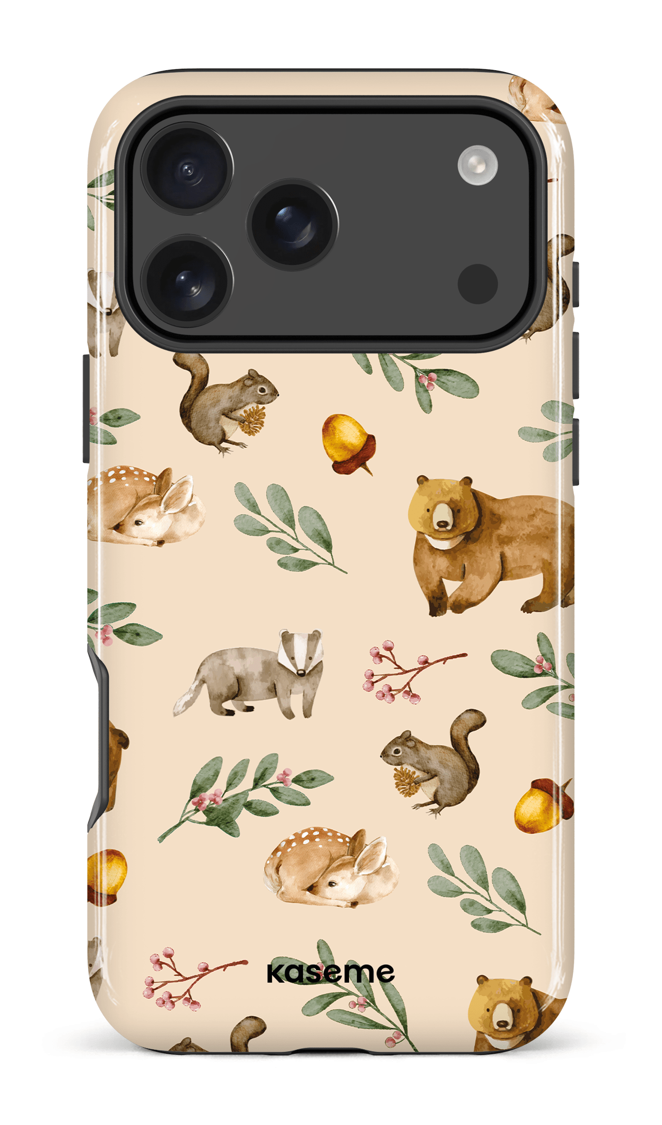 iPhone 17 Pro Max Impact Case Furry Forest Beige -