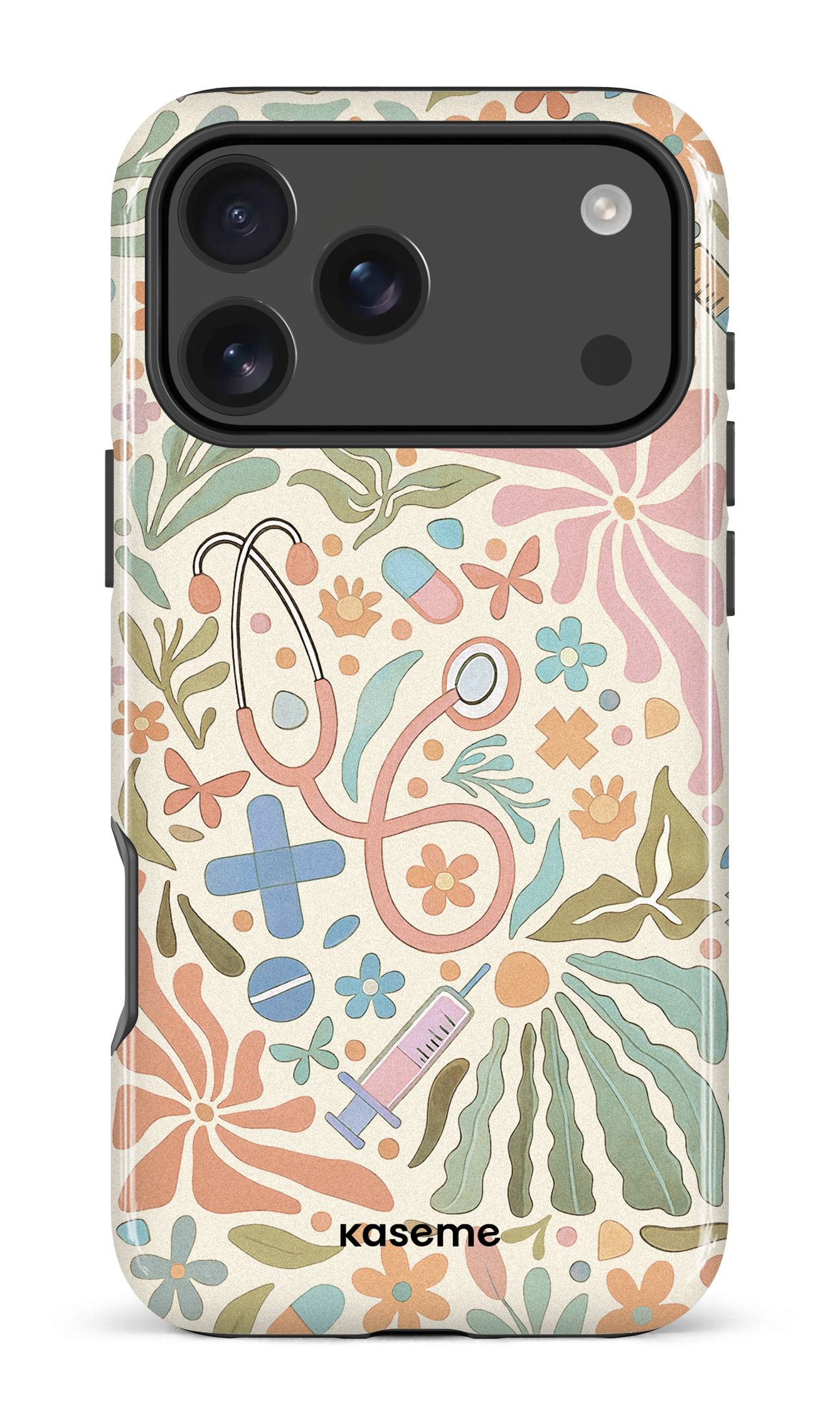 iPhone 17 Pro Max Impact Case VitaBloom Beige -