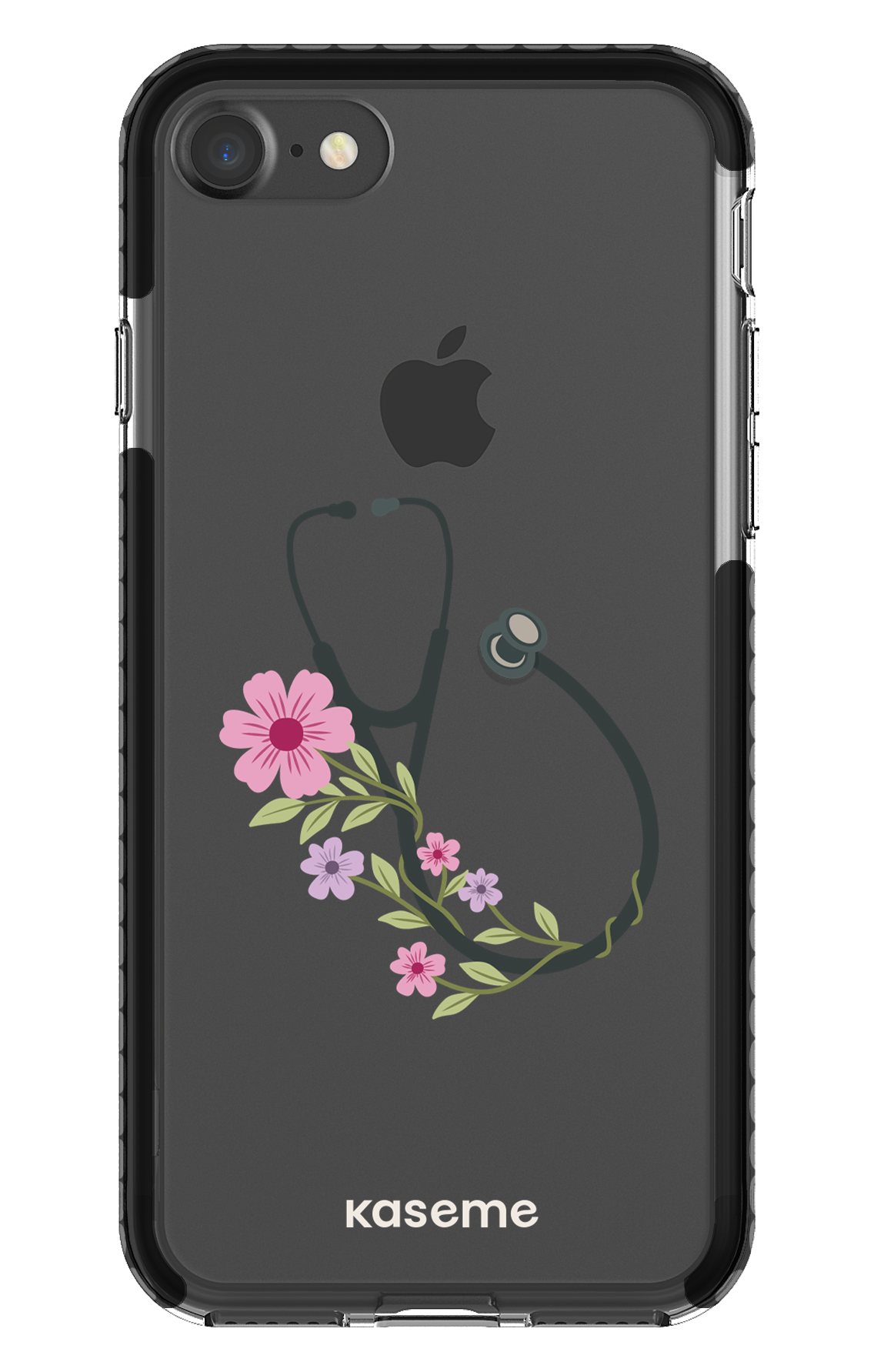 iPhone 7 Clear Case - Black Blossom Beat Clear Case -
