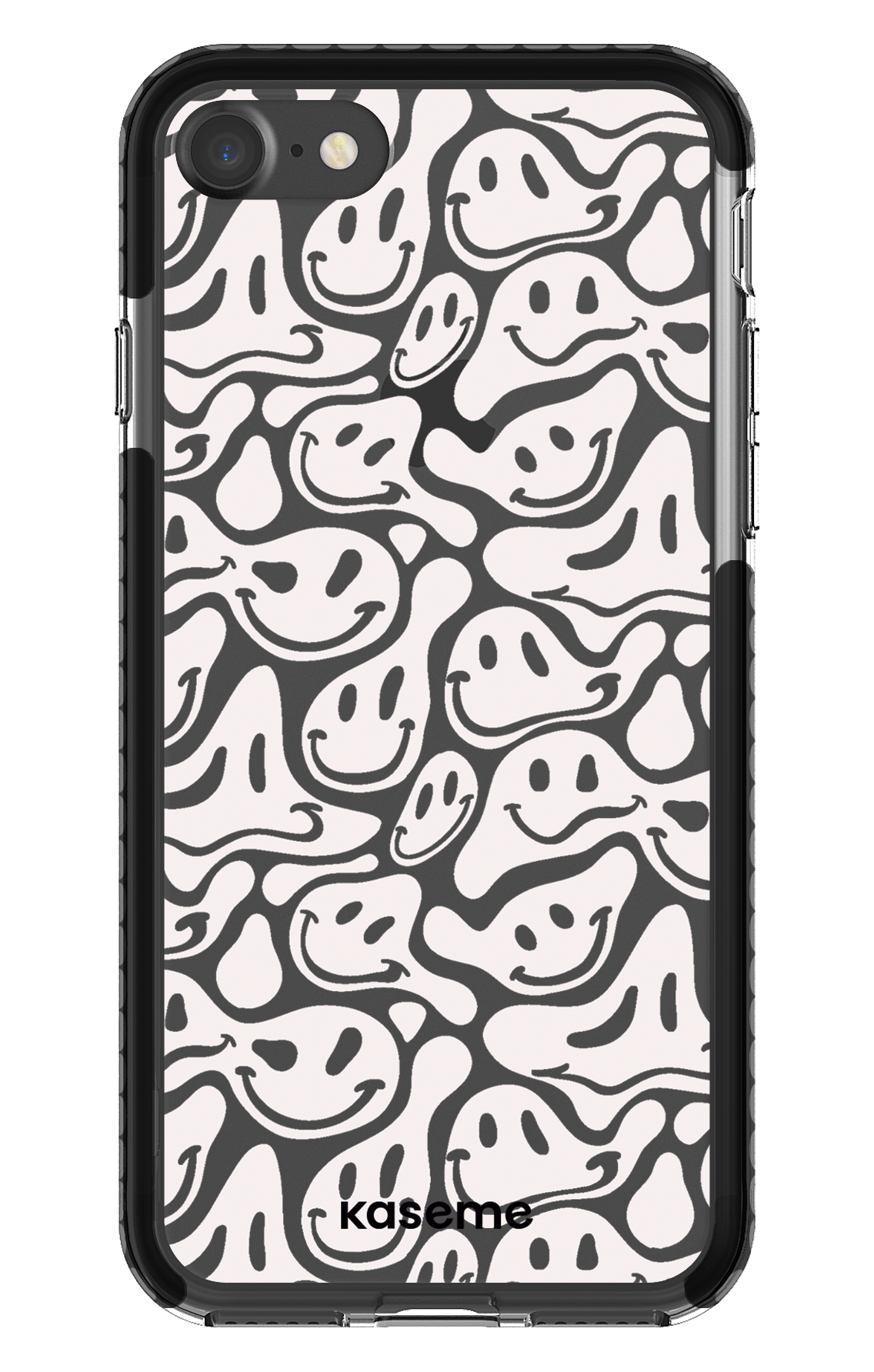 iPhone 7 Clear Case - Black Dystopia Clear Case -