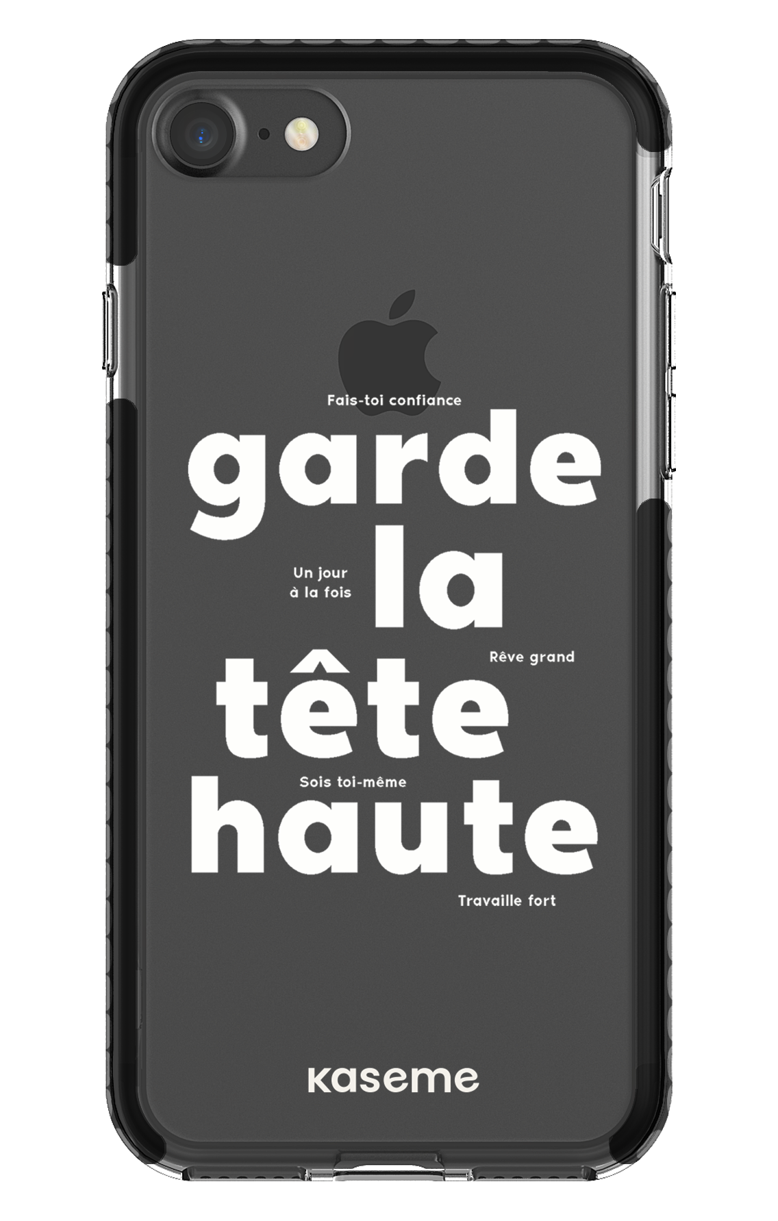 iPhone 7 Clear Case - Black État d'esprit Clear Case -