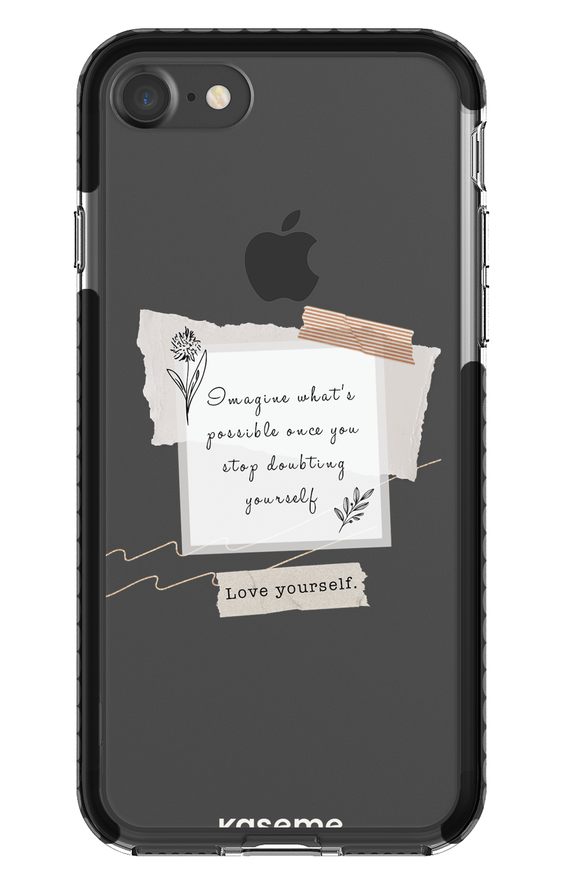 iPhone 7 Clear Case - Black Faith Clear Case -