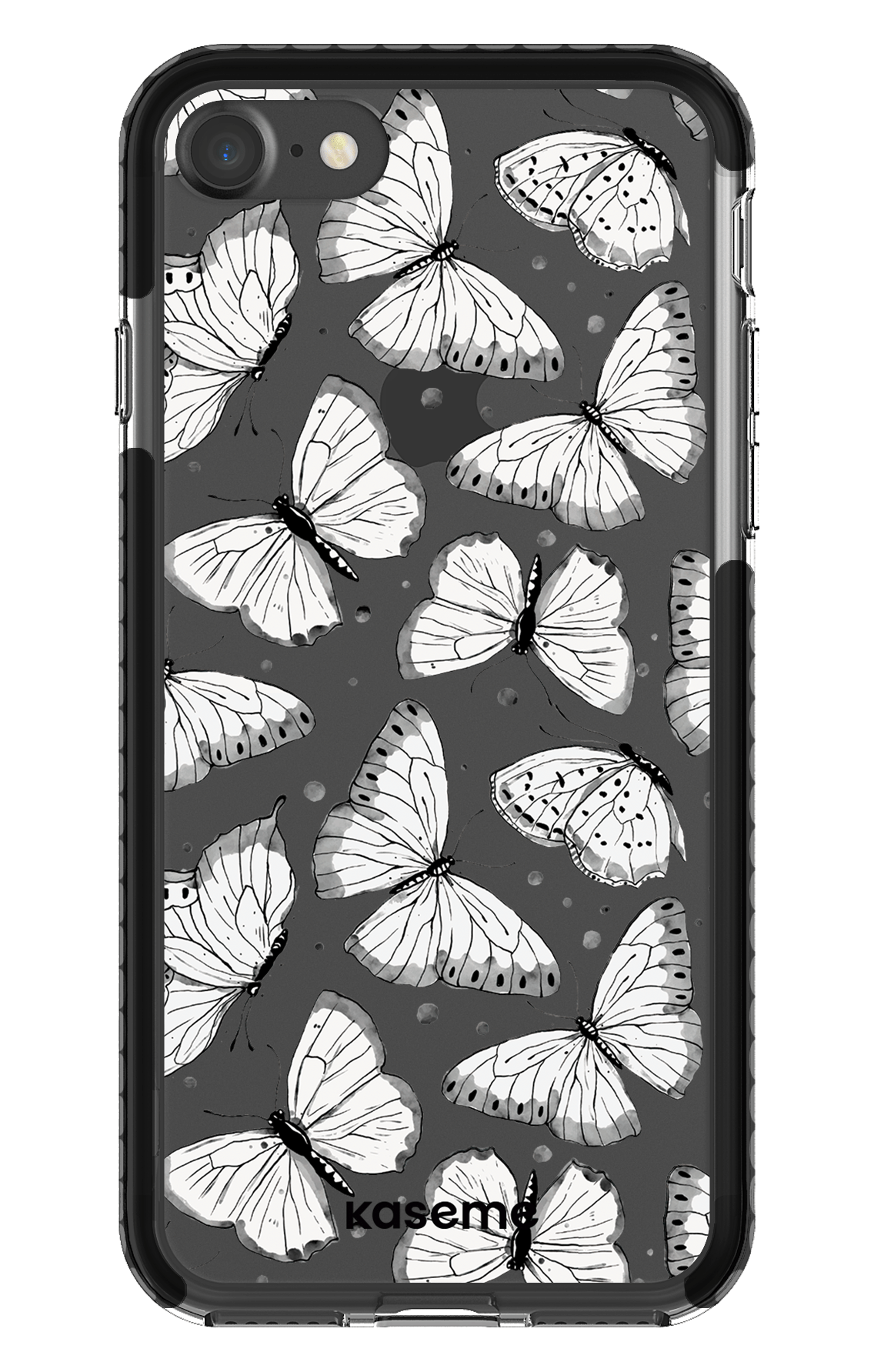 iPhone 7 Clear Case - Black Float Clear Case -