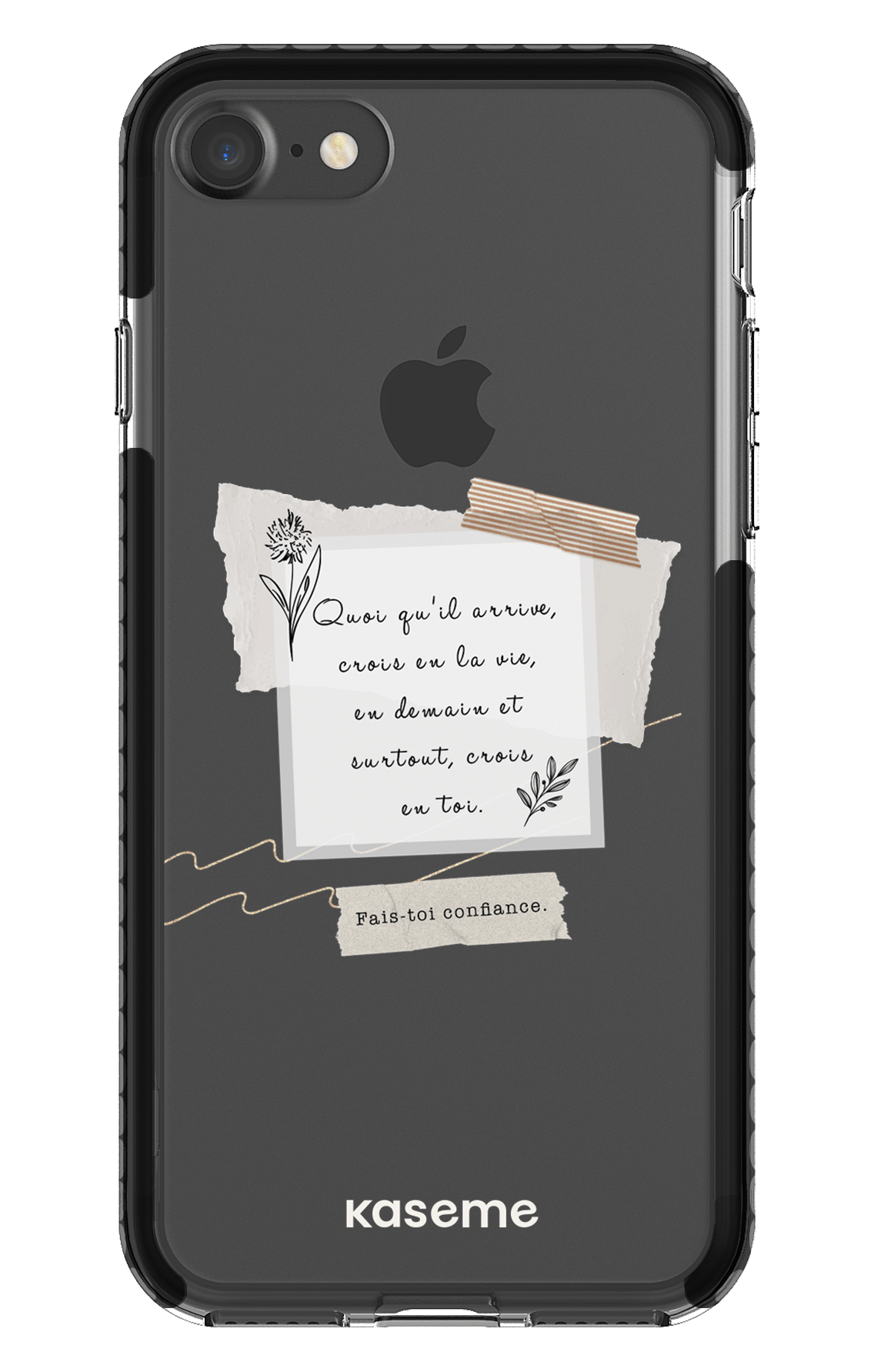 iPhone 7 Clear Case - Black Foi Clear Case -