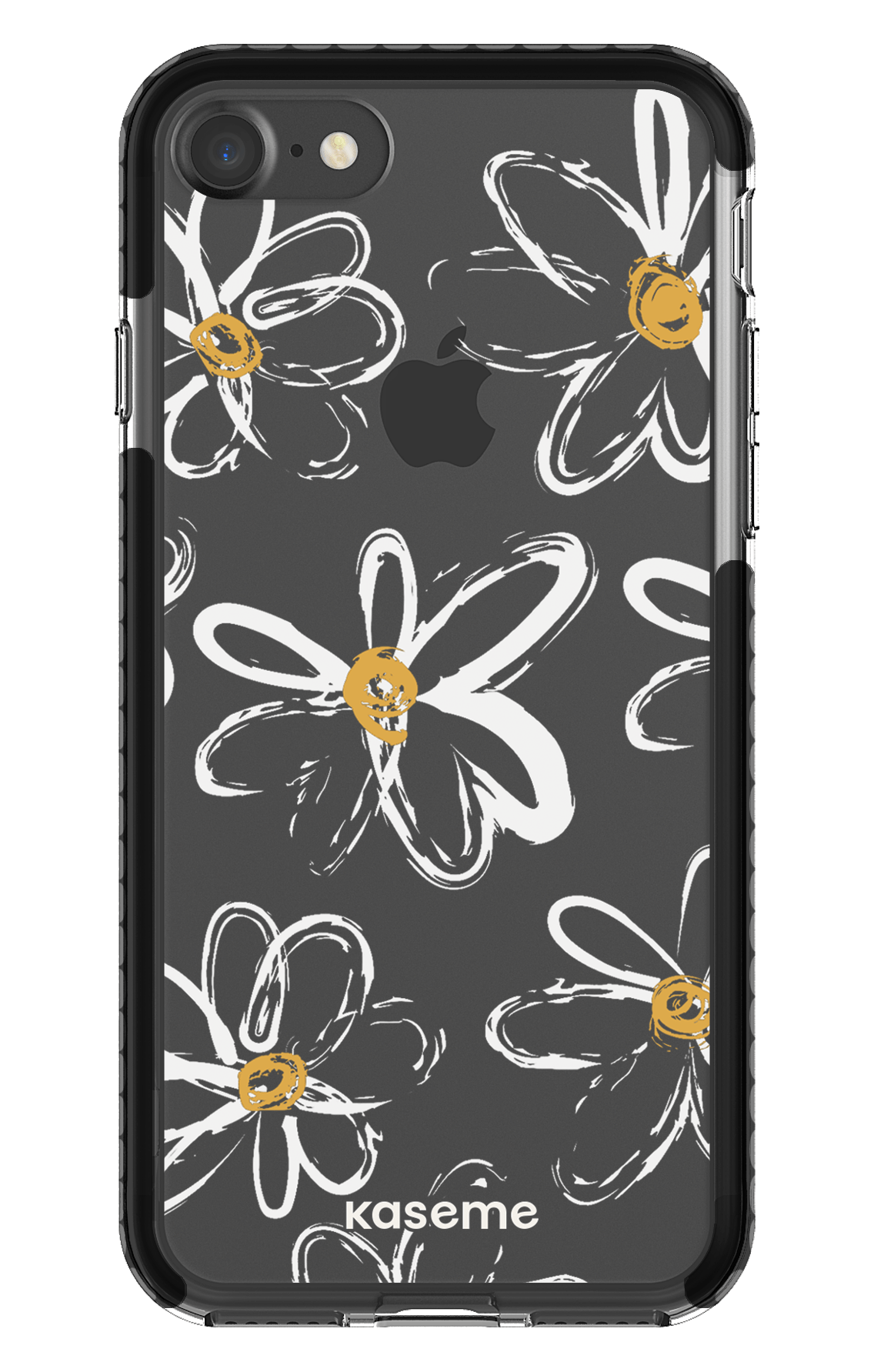 iPhone 7 Clear Case - Black Give me flowers Clear Case -