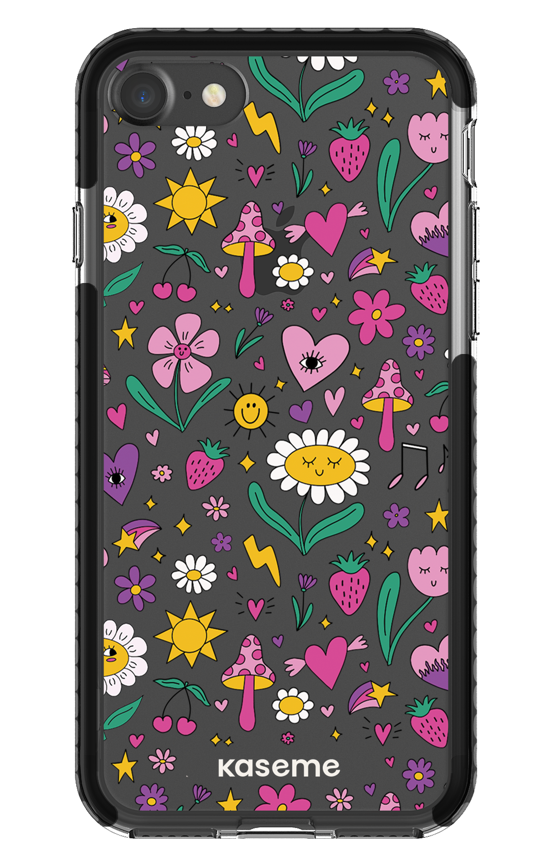 iPhone 7 Clear Case - Black Hypnotize Clear Case -