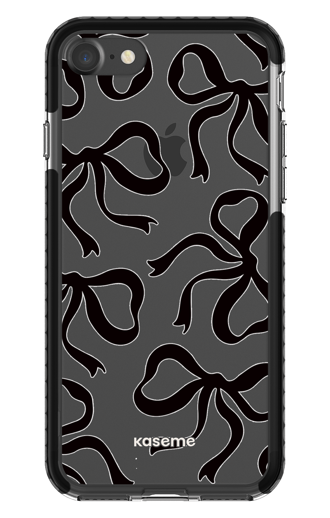 iPhone 7 Clear Case - Black Lace Black Clear Case -