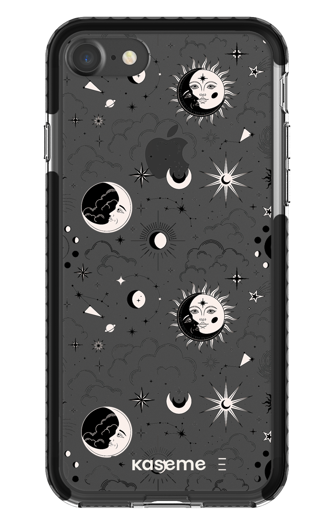 iPhone 7 Clear Case - Black Milky Way Black Clear Case -