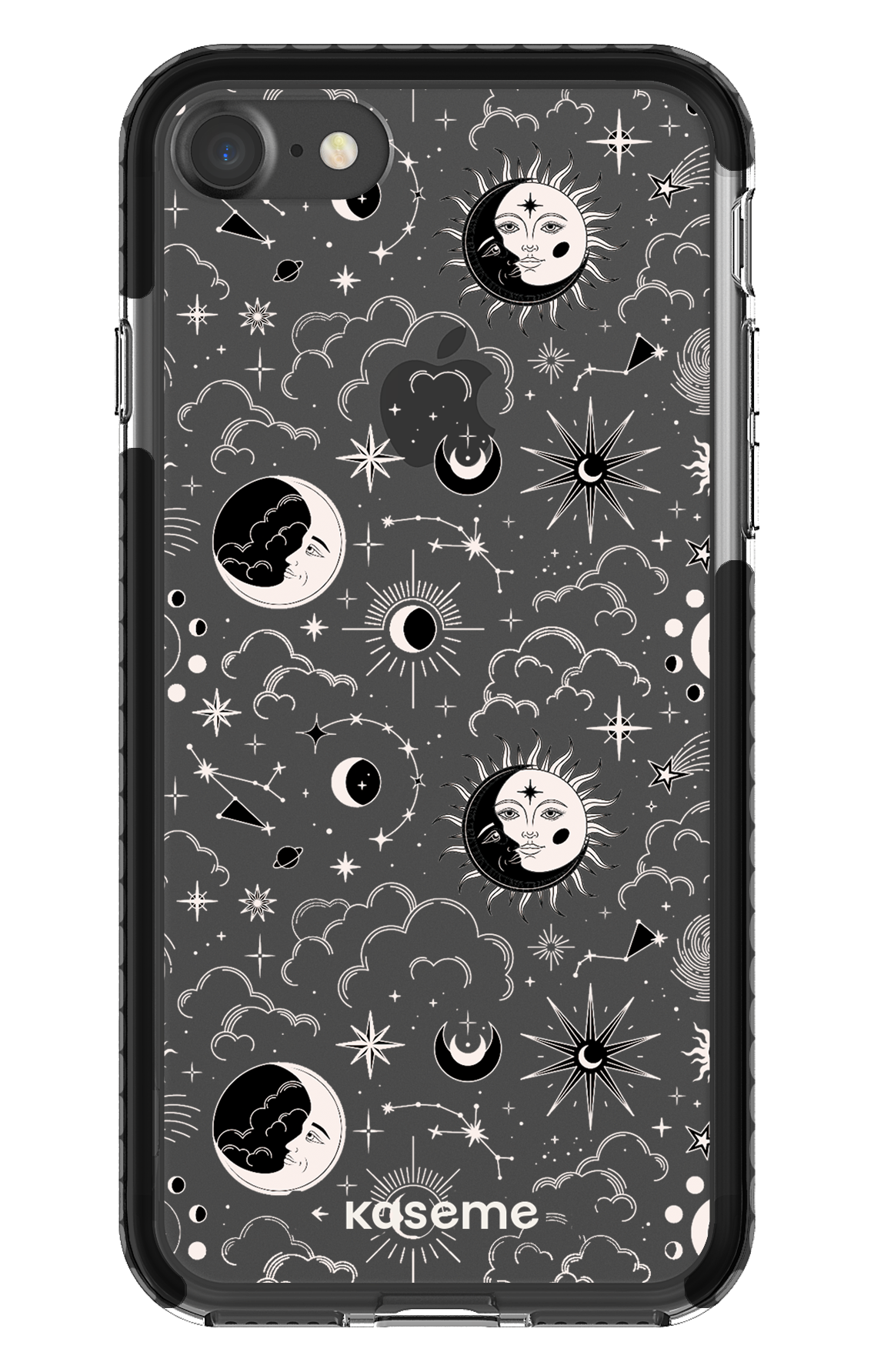 iPhone 7 Clear Case - Black Milky Way White Clear Case -