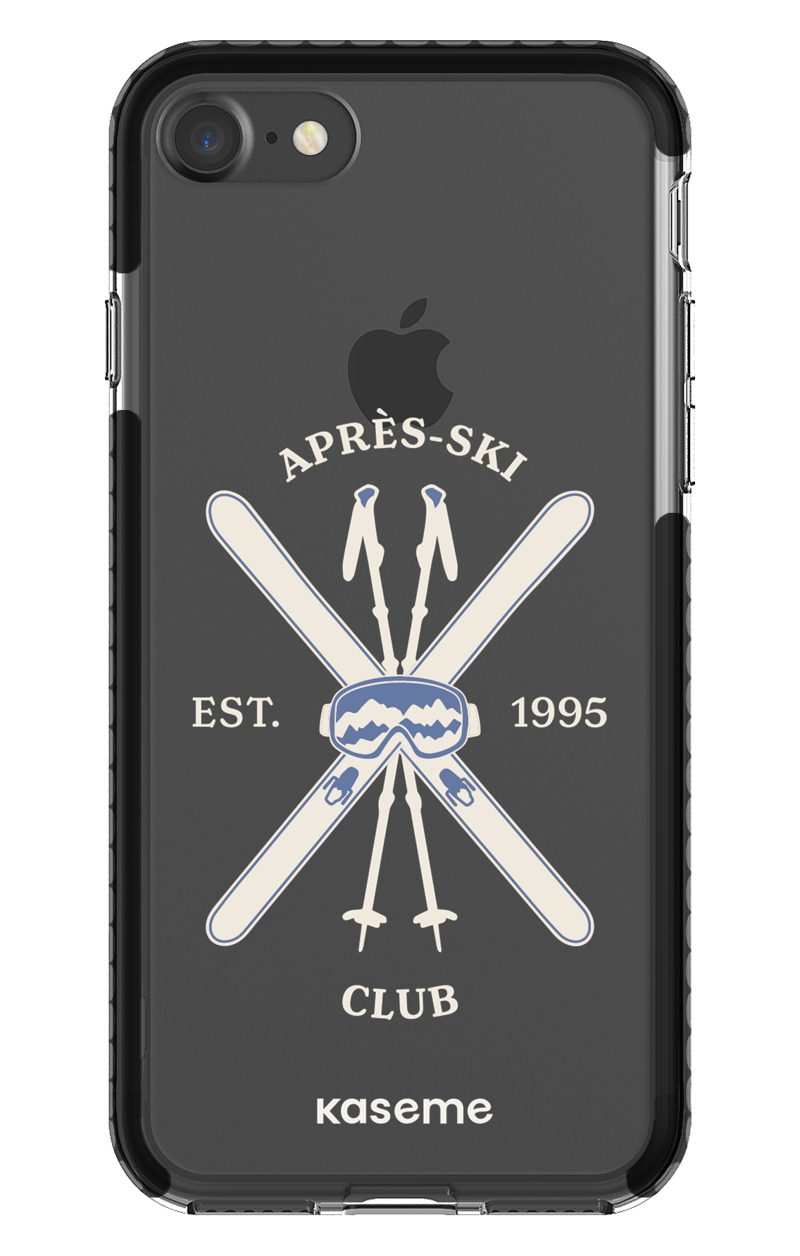 iPhone 7 Clear Case - Black Off-Track Clear Case -