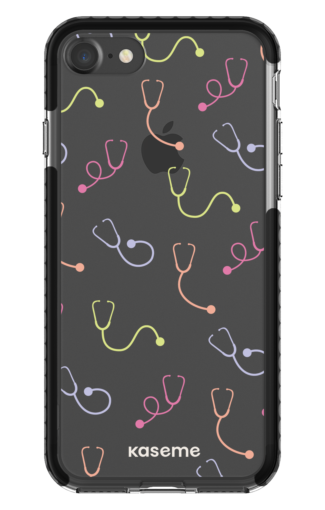 iPhone 7 Clear Case - Black Pulse Clear Case -