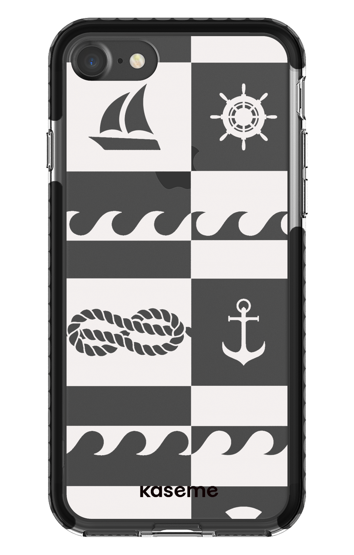 iPhone 7 Clear Case - Black Sail Clear Case -