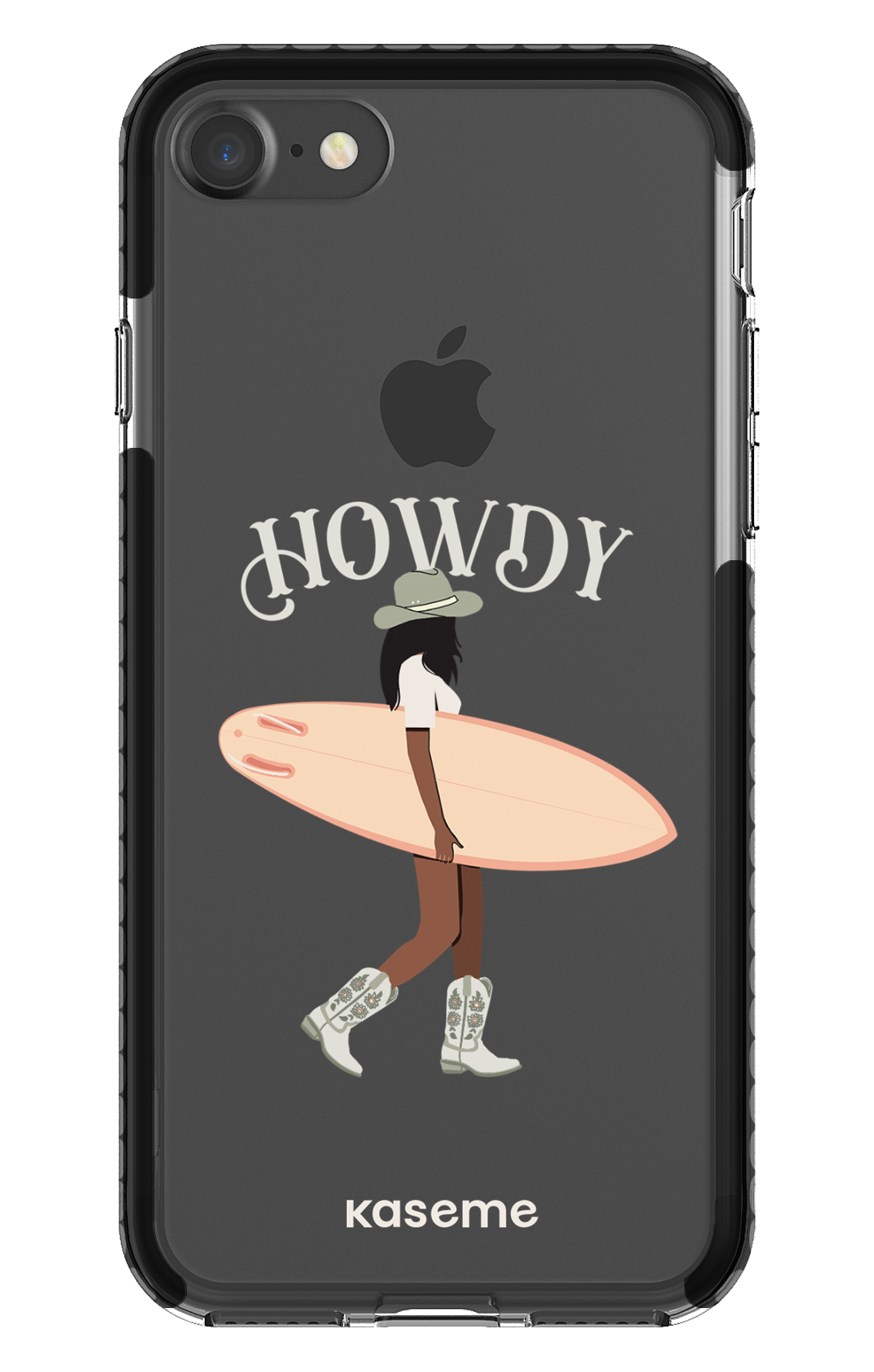 iPhone 7 Clear Case - Black Westsea Green Clear Case -