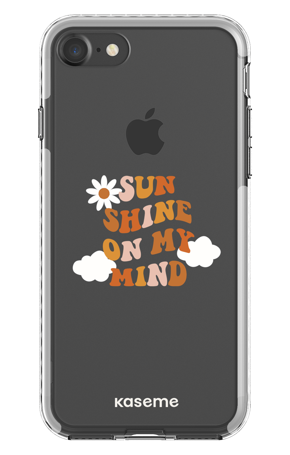 iPhone 7 Clear case - White Cheerful Clear Case -