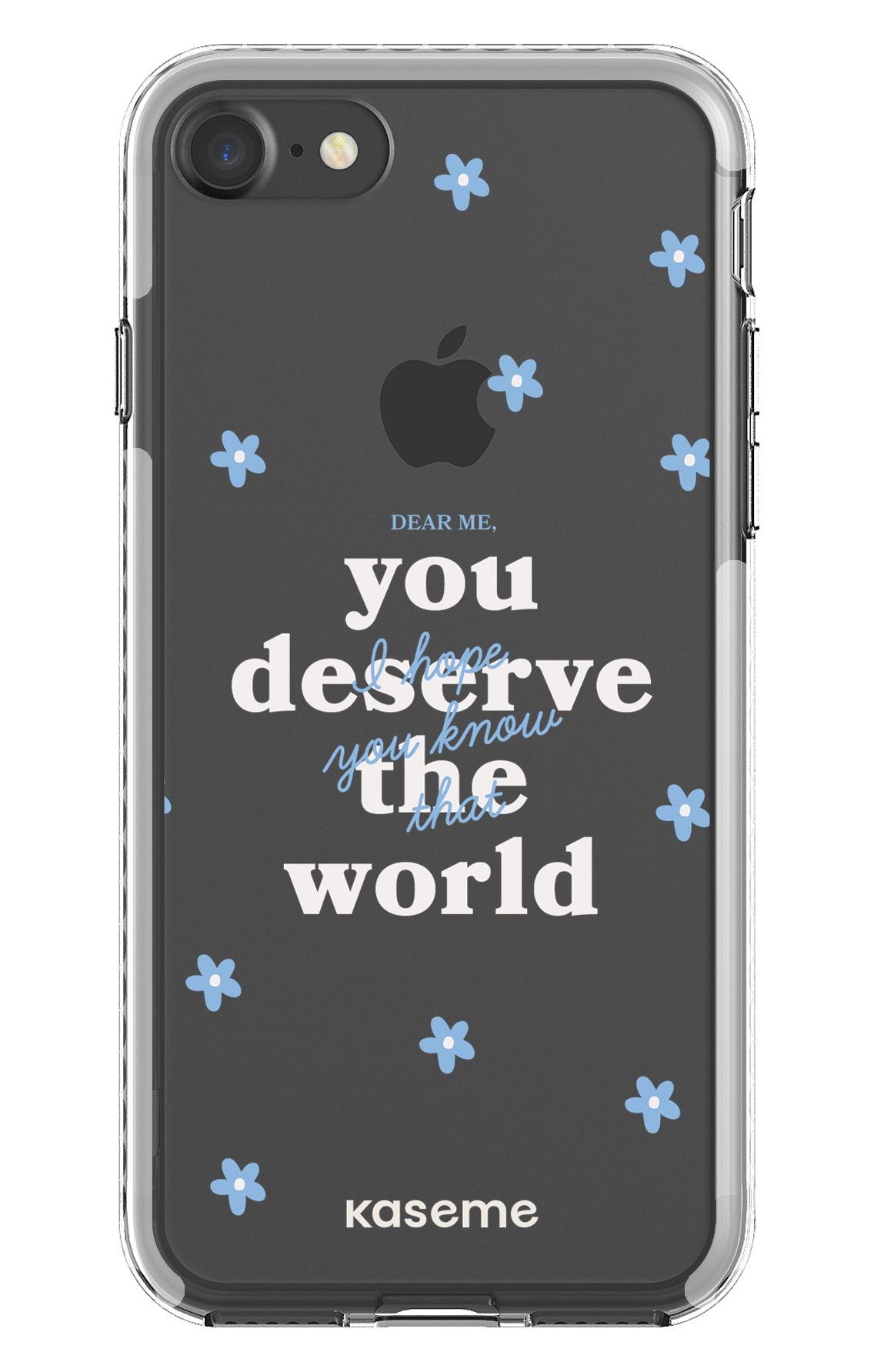 iPhone 7 Clear case - White Dear Me clear case -