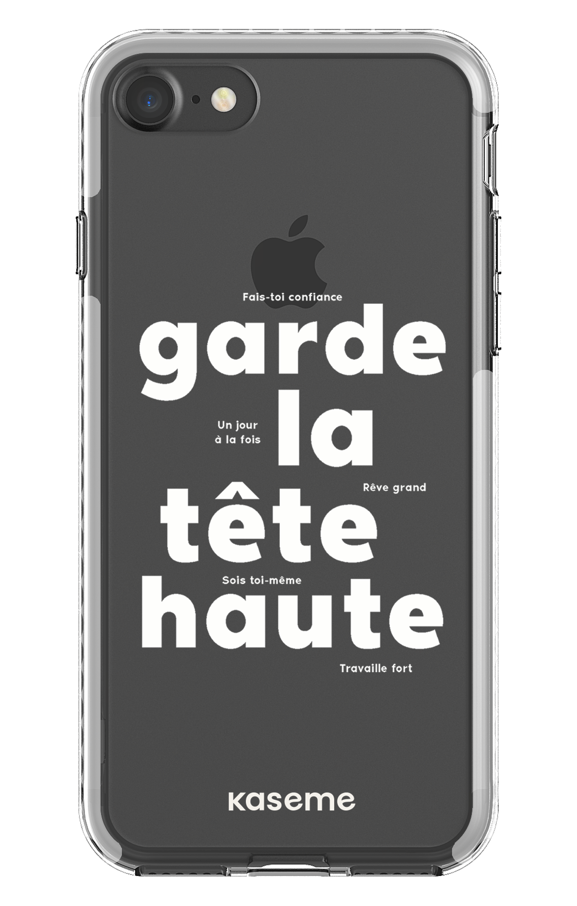 iPhone 7 Clear case - White État d'esprit Clear Case -