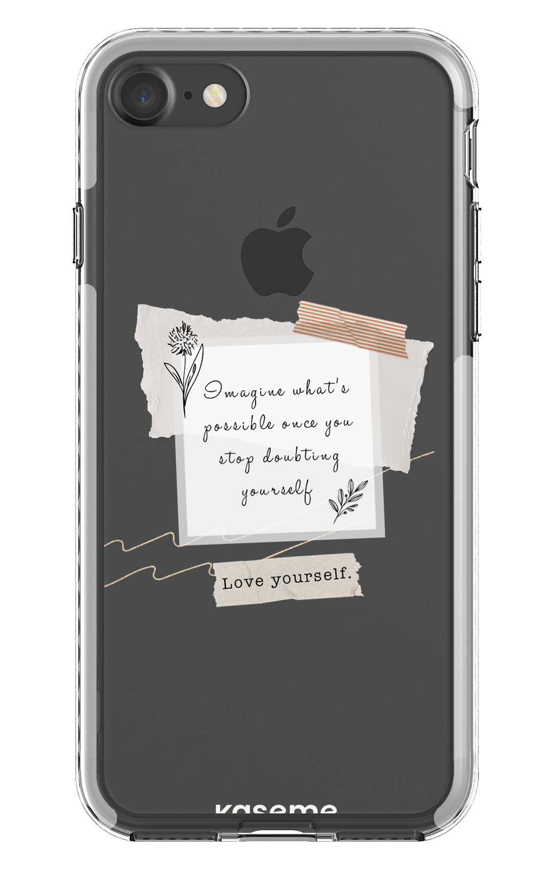 iPhone 7 Clear case - White Faith Clear Case -